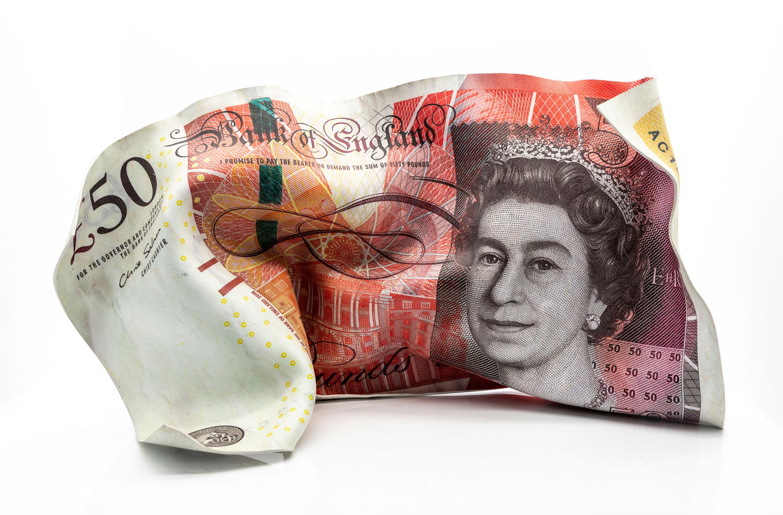 Paul Rousso (American, b. 1980)  "Crumpled £50", 2023 (1 of 10)