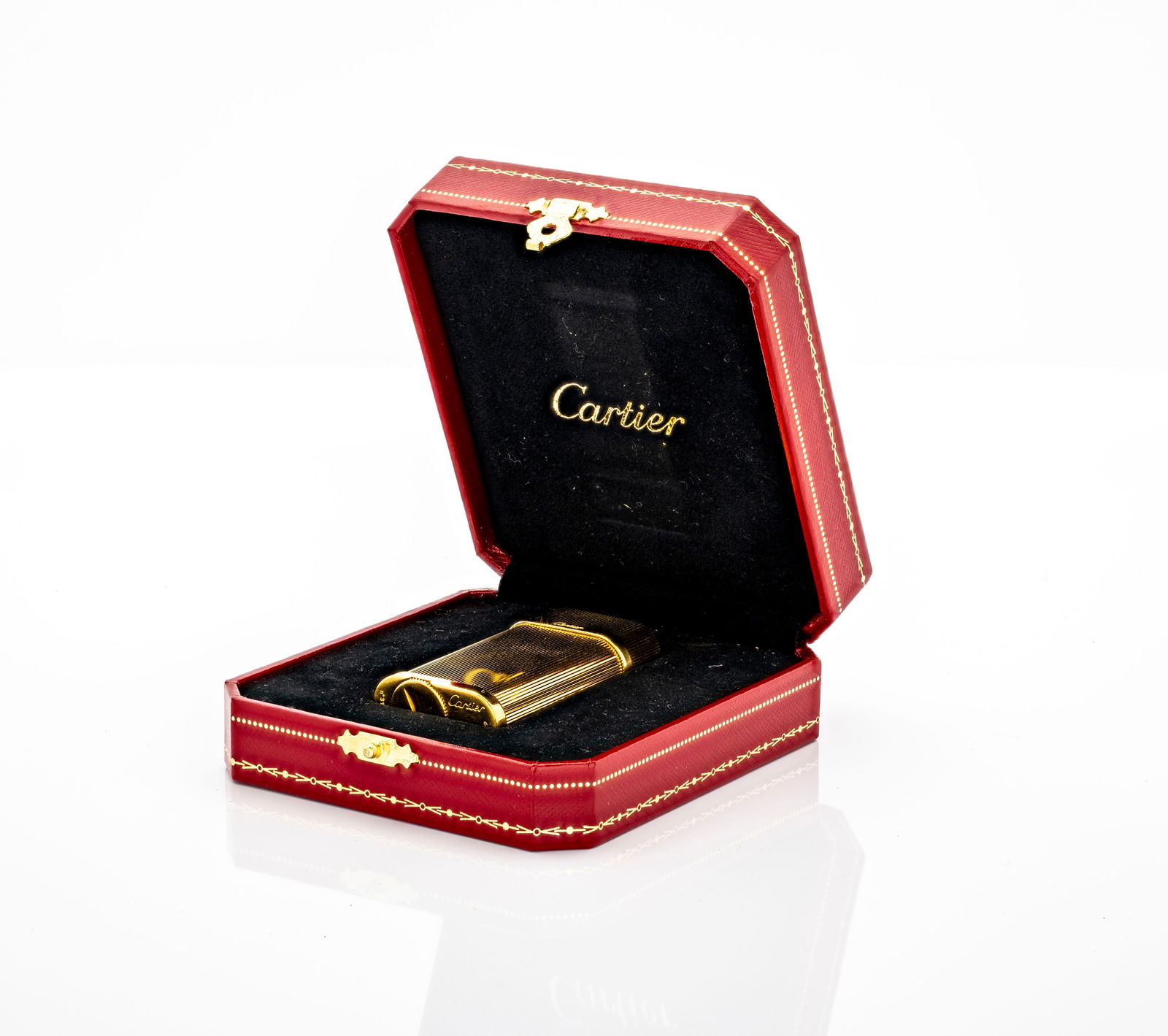Cartier Gold-Plated Ribbed Lighter (1 of 6)