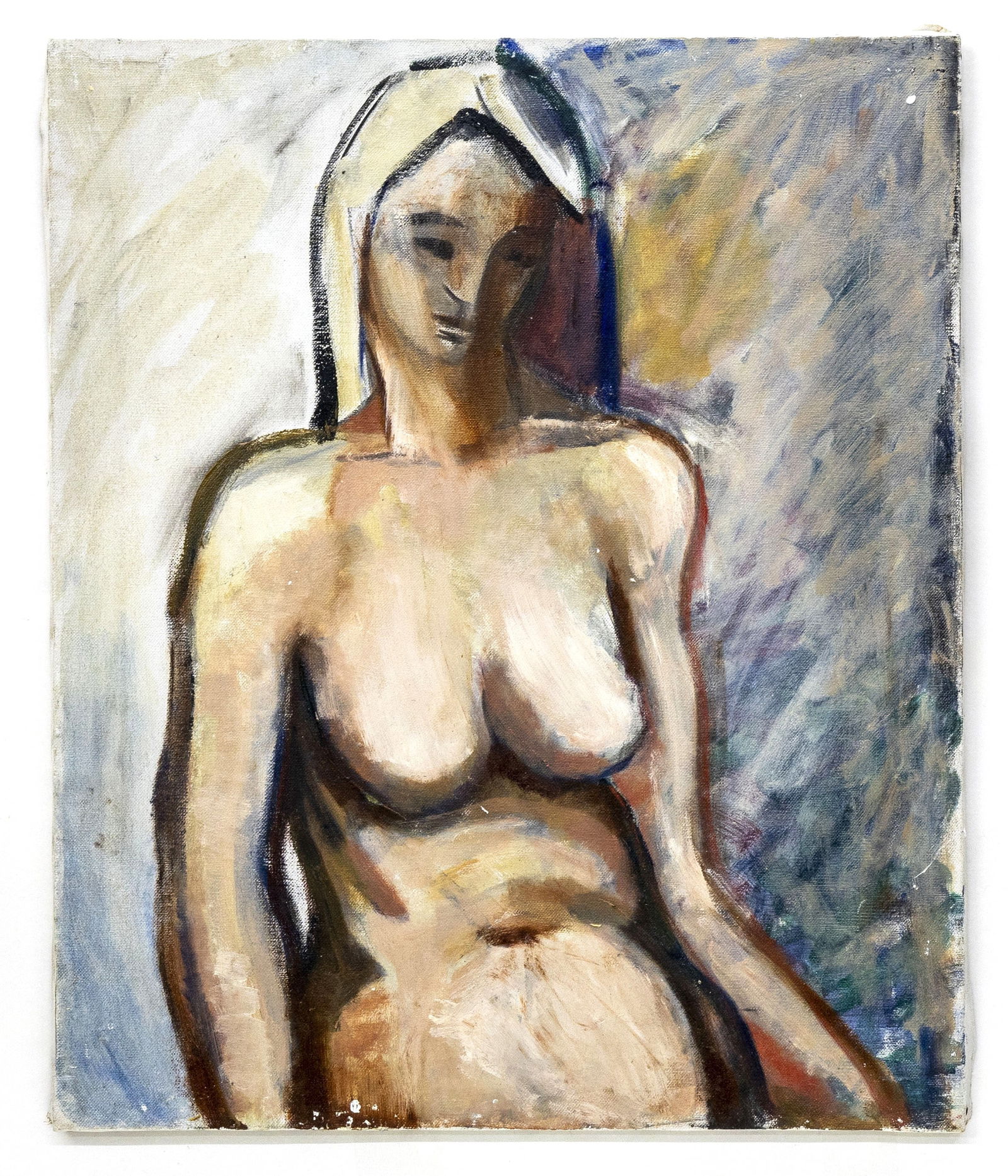 Italian School, Standing Nude, Oil on Canvas Painting (1 of 3)
