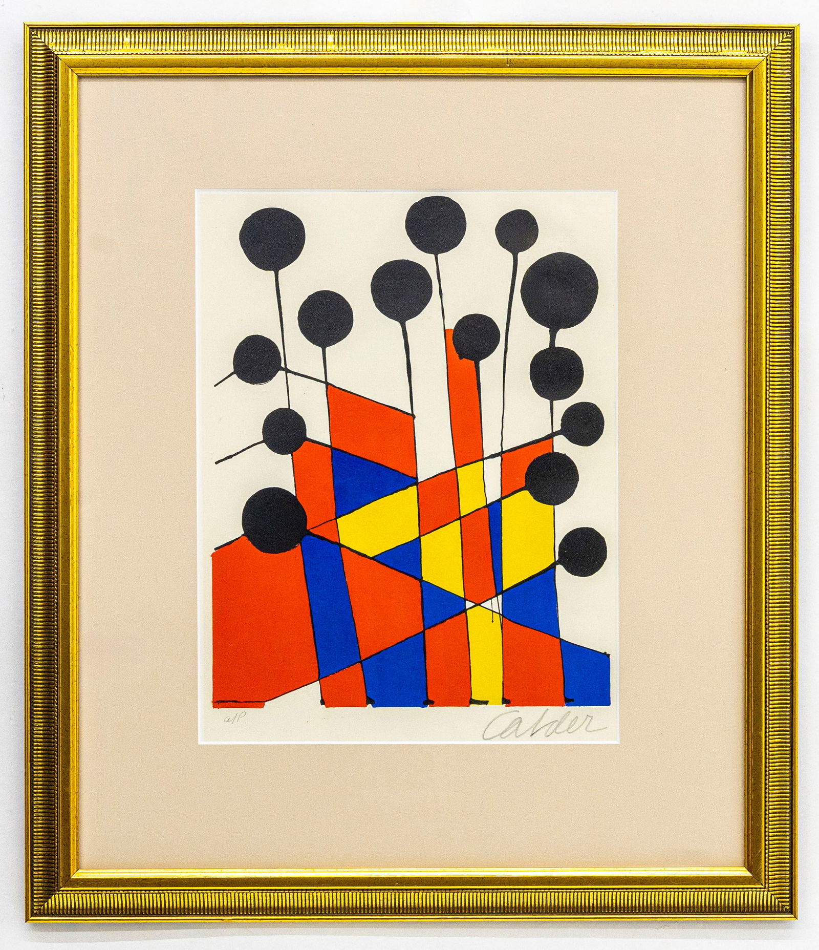 A.Calder (American) Geometric Composition, Lithograph (1 of 4)