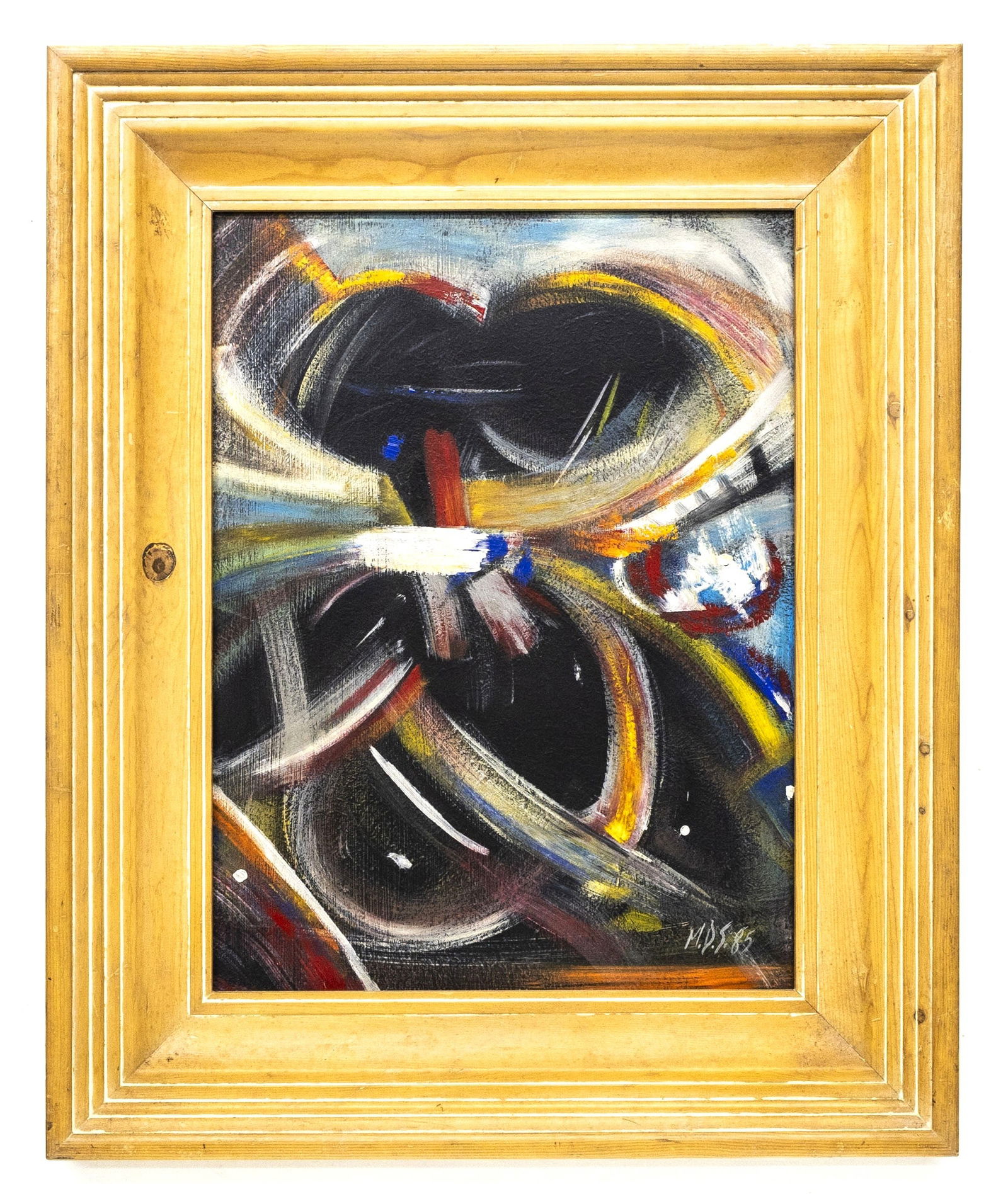 Merton D. Simpson (American) Abstract Expressionist, 1985, Oil on Board (1 of 4)
