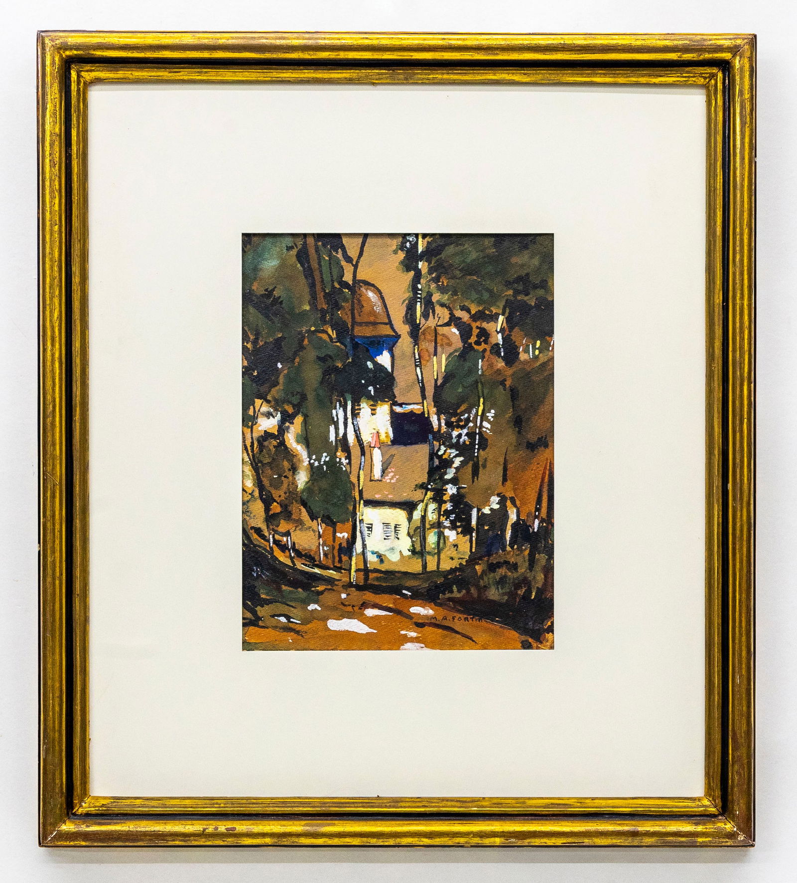Marc-Aurele Fortin (Canadian) House Among Trees, Watercolor on Paper (1 of 4)