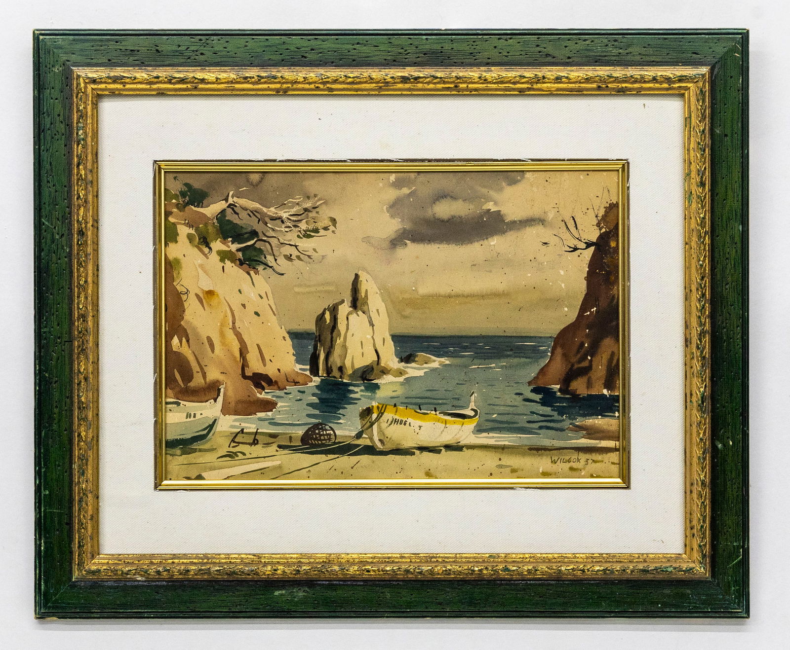 Frank N. Wilcox (American, 1887-1964) Coastal Cliffs, 1937, Watercolor on Paper (1 of 3)