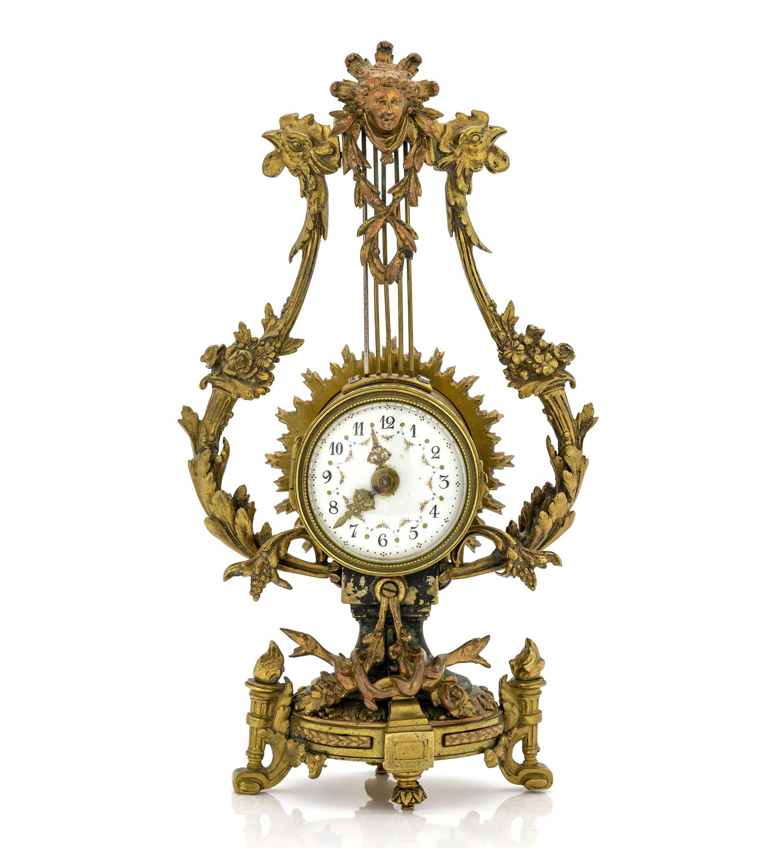 Antique French 19th Century Ladies Boudoir Clock Bronze (1 of 7)