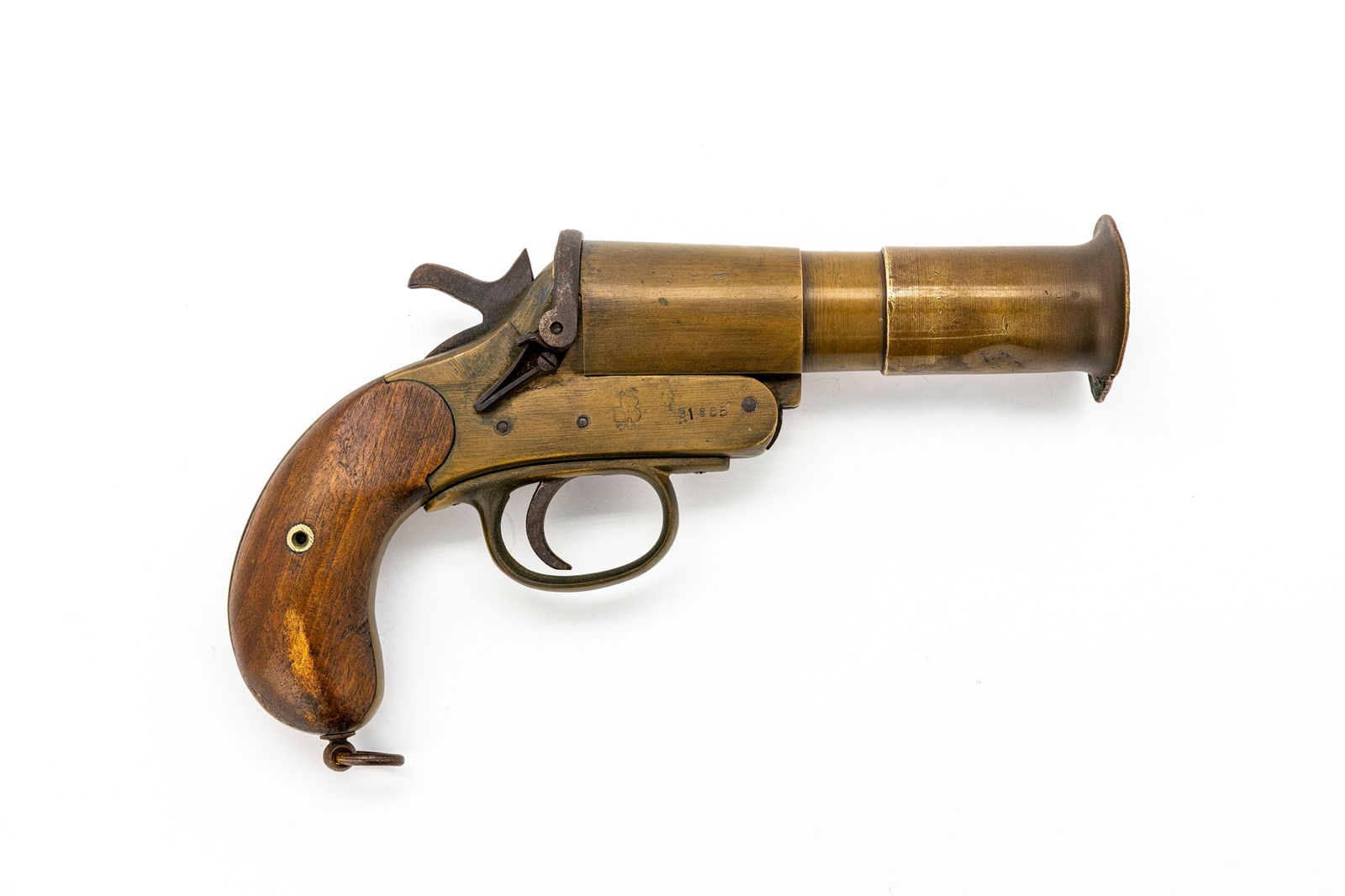 WWI Webley & Scott No.3 Mk III British Flare Pistol, 1917, Serial 91885 (1 of 9)