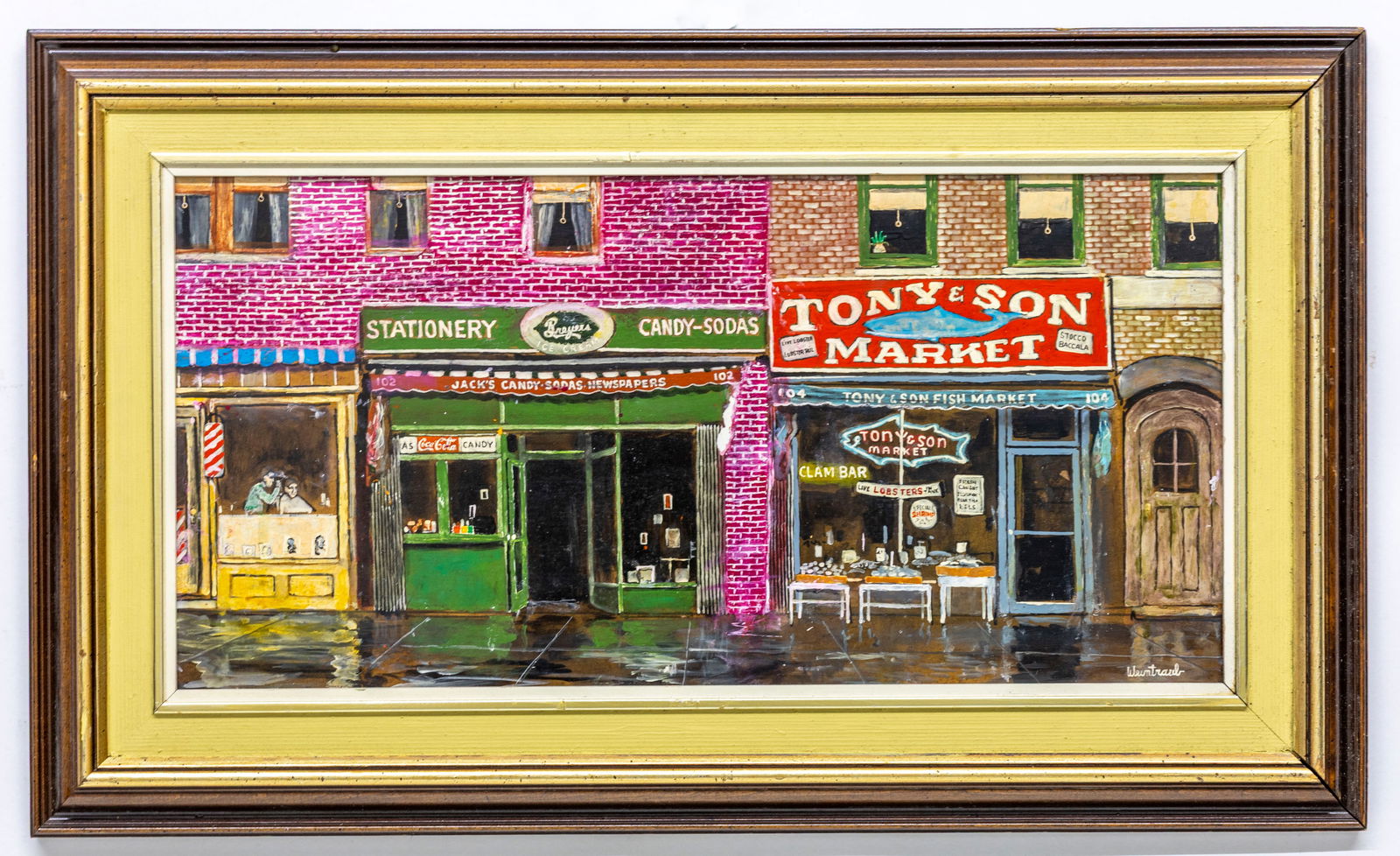 Herbert Weintraub (American, 1934-2019) Tony & Son Market, Oil on Board Painting (1 of 4)