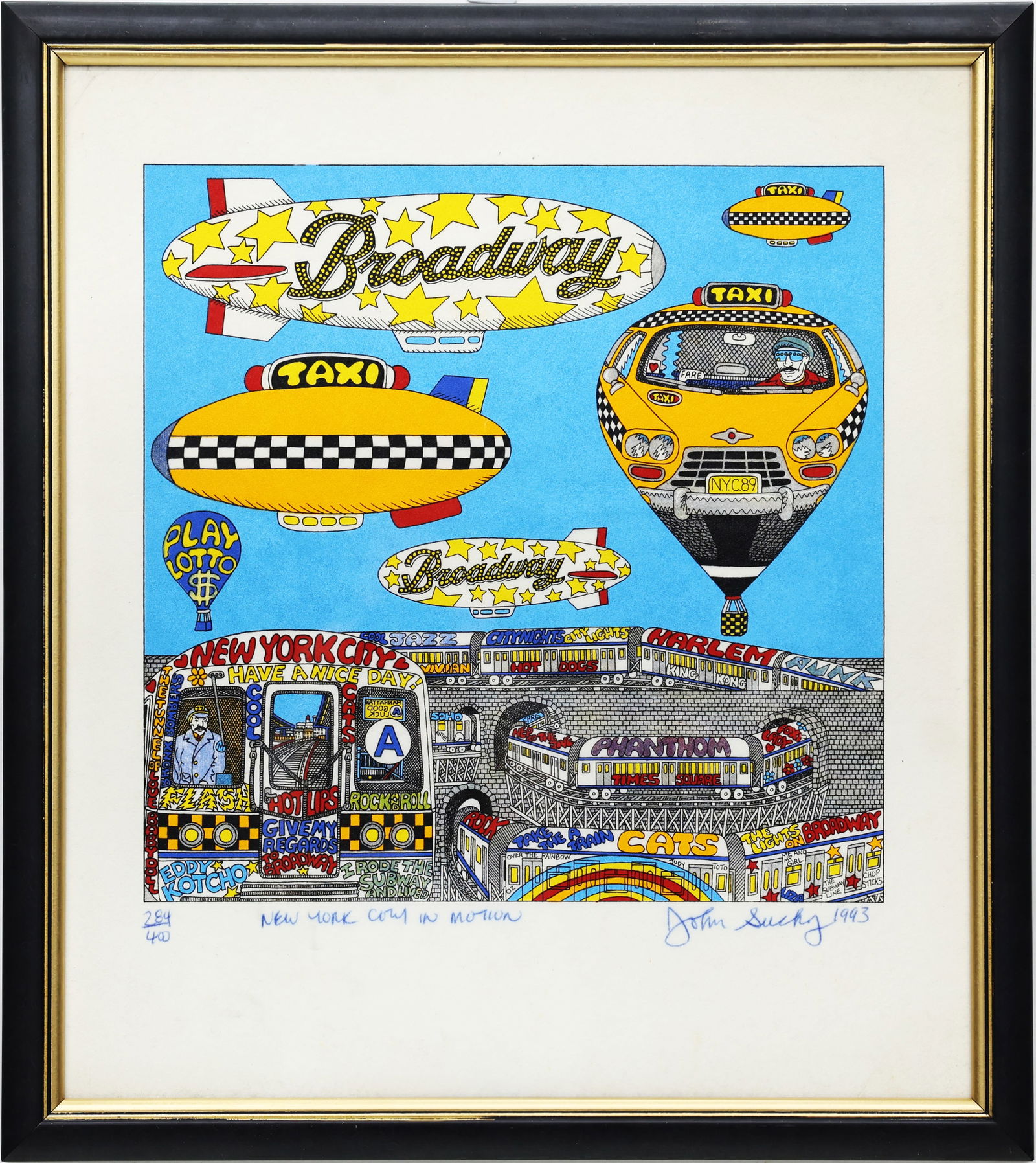 John Suchy (American), New York City In Motion, 1993, 3D Serigraph (1 of 5)