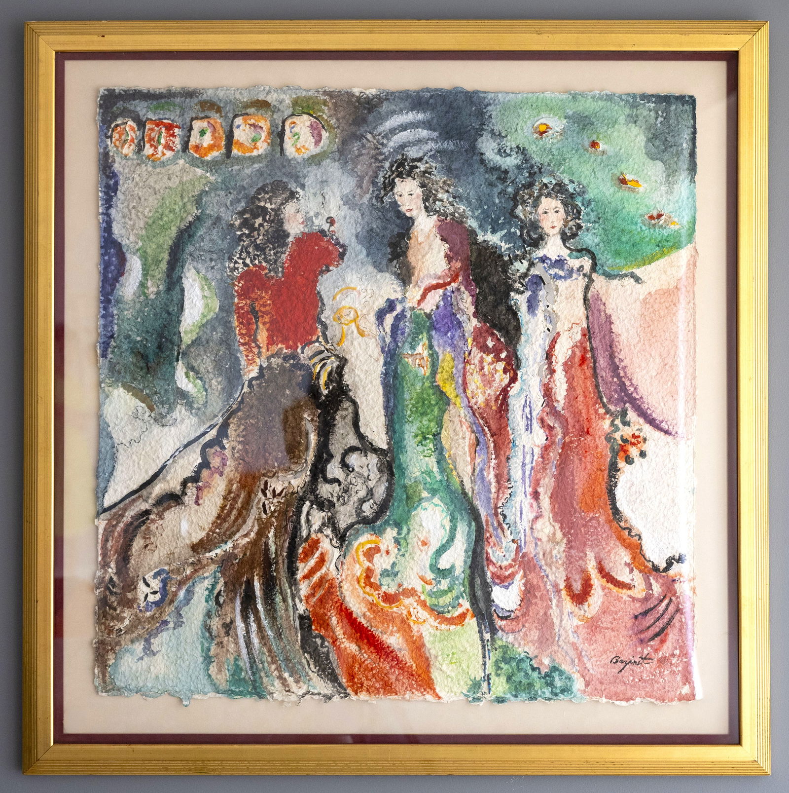 Peter Marnov, Euer, 1999, Oil on Canvas Abstract Painting: Artist, Year, Title: Peter Marnov, Euer, 1999 Origin: UnitedStates Medium: Oil on canvas Dimensions: with frame 34 × 27 in. Additional Information: