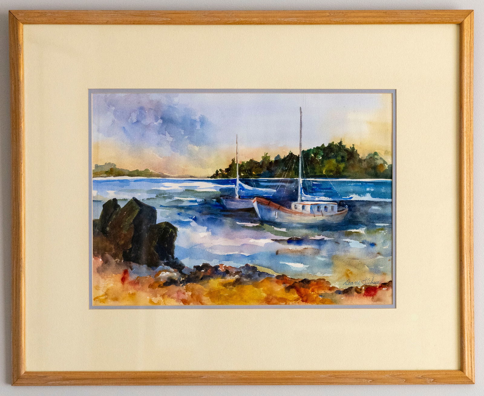 Diane Gibson (American), Farmstead Landscape, Watercolor on Paper (1 of 4)