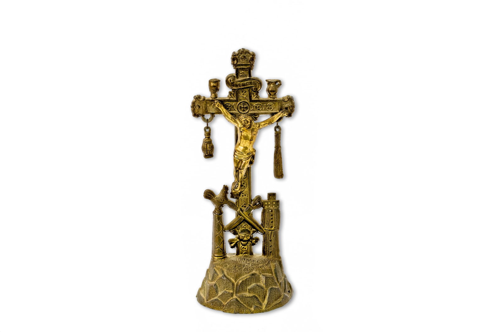 Corpus Arma Christi Alter Jesus Crucifix Cross Gold Metal (1 of 8)