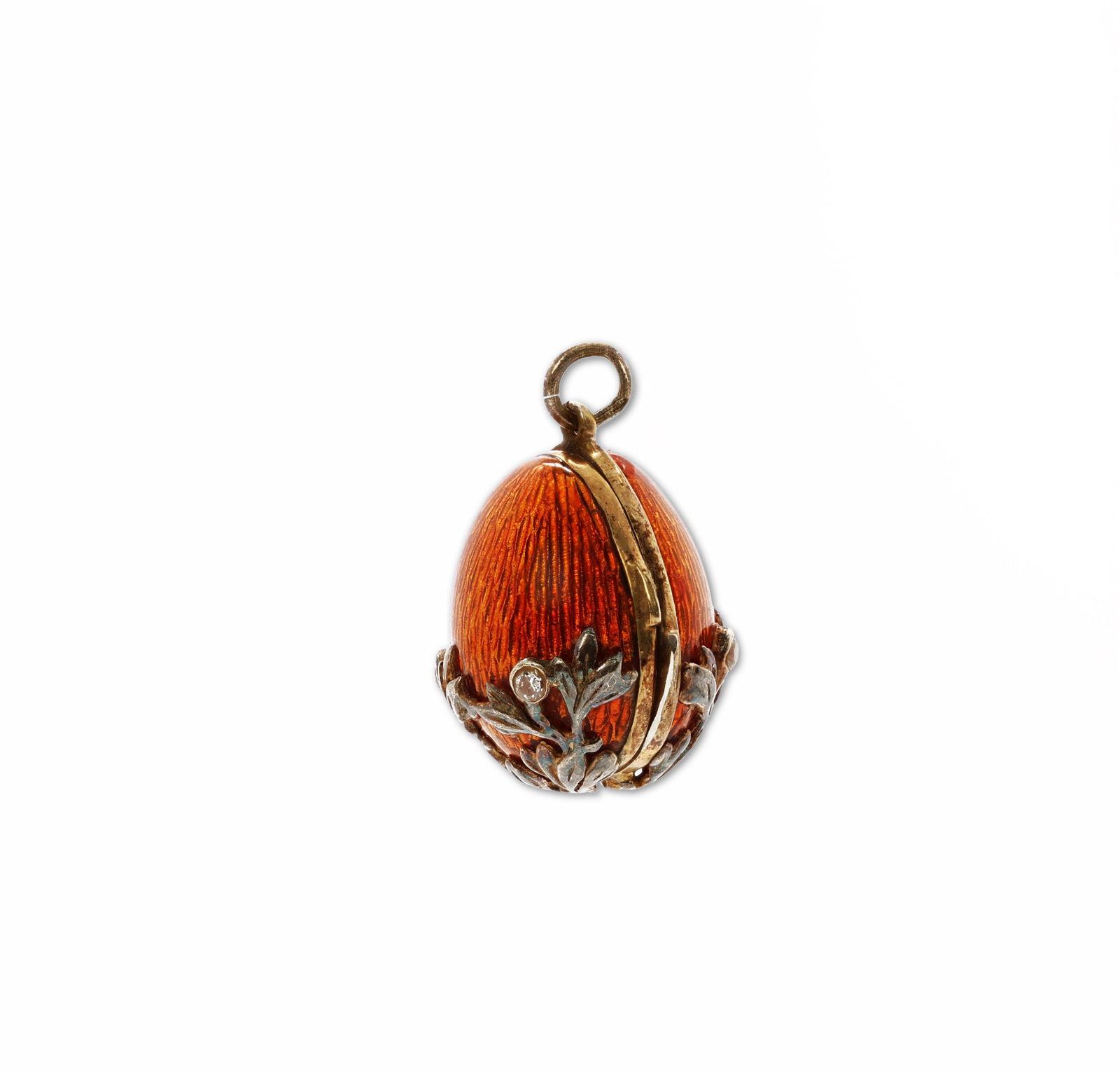 Faberge-Style Guilloch? Enamel Egg Pendant Stone Accent (1 of 11)