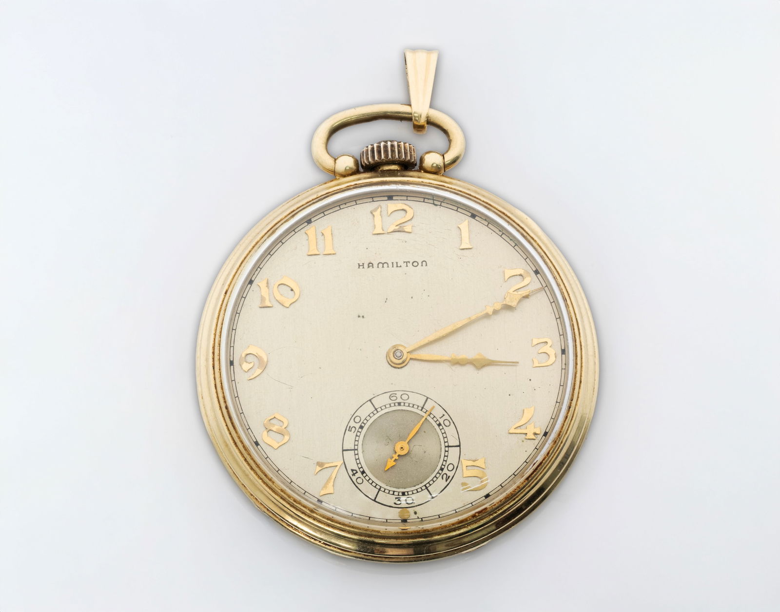 Hamilton Open Face 14K Gold Pocket Watch Ref. 4355188 (1 of 11)
