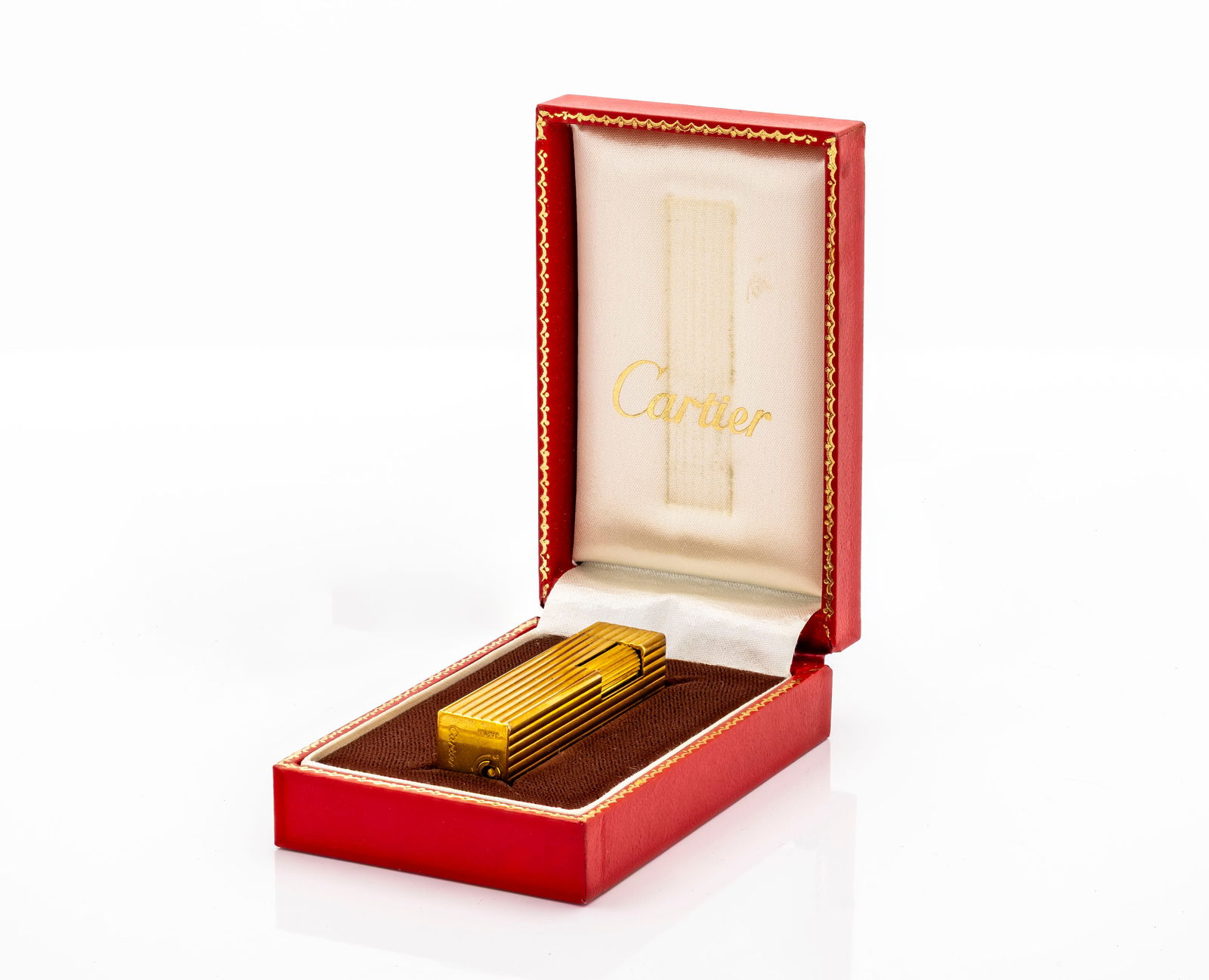 Vintage Cartier Gold-Plated "Les Must" Ribbed Lighter 1970's (1 of 5)