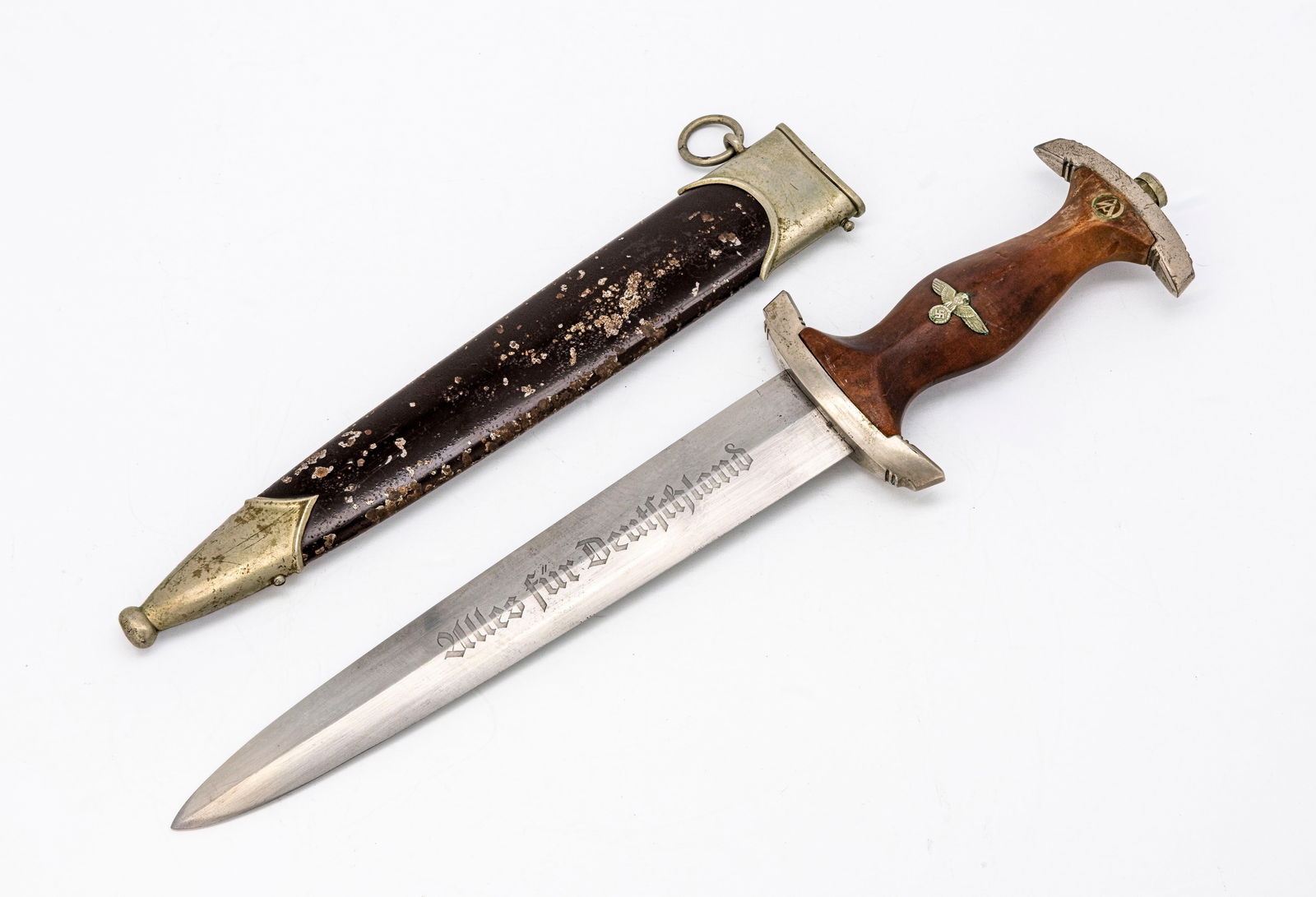German Model 1933 SS Dagger, RZM 1198/40 Marked, with Scabbard (1 of 8)