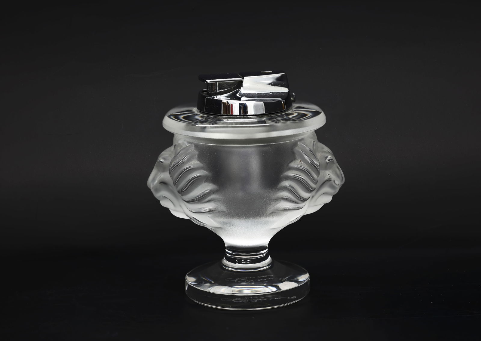 Lalique “Tete de Lion” Crystal Table Lighter (1 of 8)