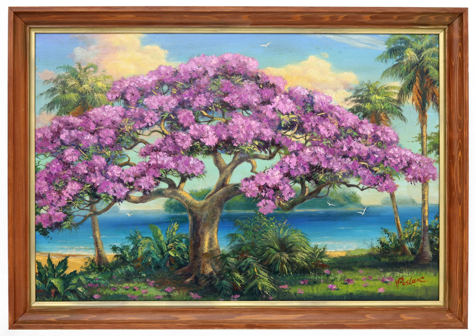 Yuriy Poslak (American) Highwaymen Style, Florida Landscape, Oil on Canvas Painting (1 of 4)