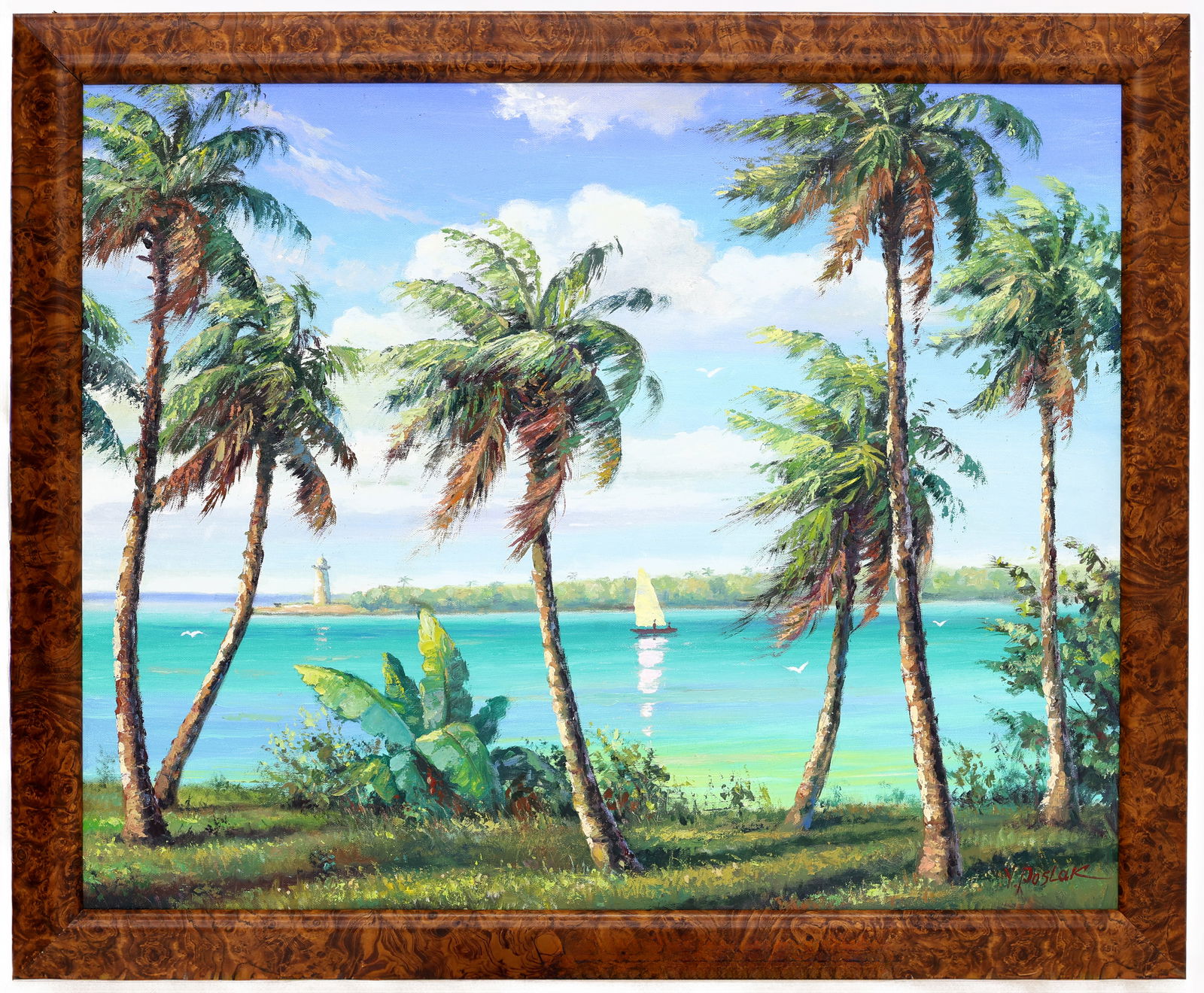 Yuriy Poslak (American) Highwaymen Style, Florida Landscape, Oil on Canvas Painting (1 of 4)