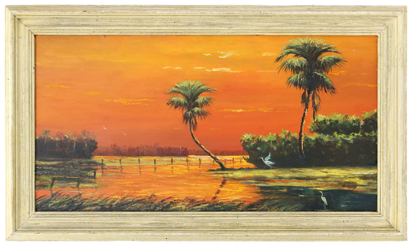 Attr Alfred Hair (American) Florida Highwaymen, Oil on Board Painting (1 of 3)