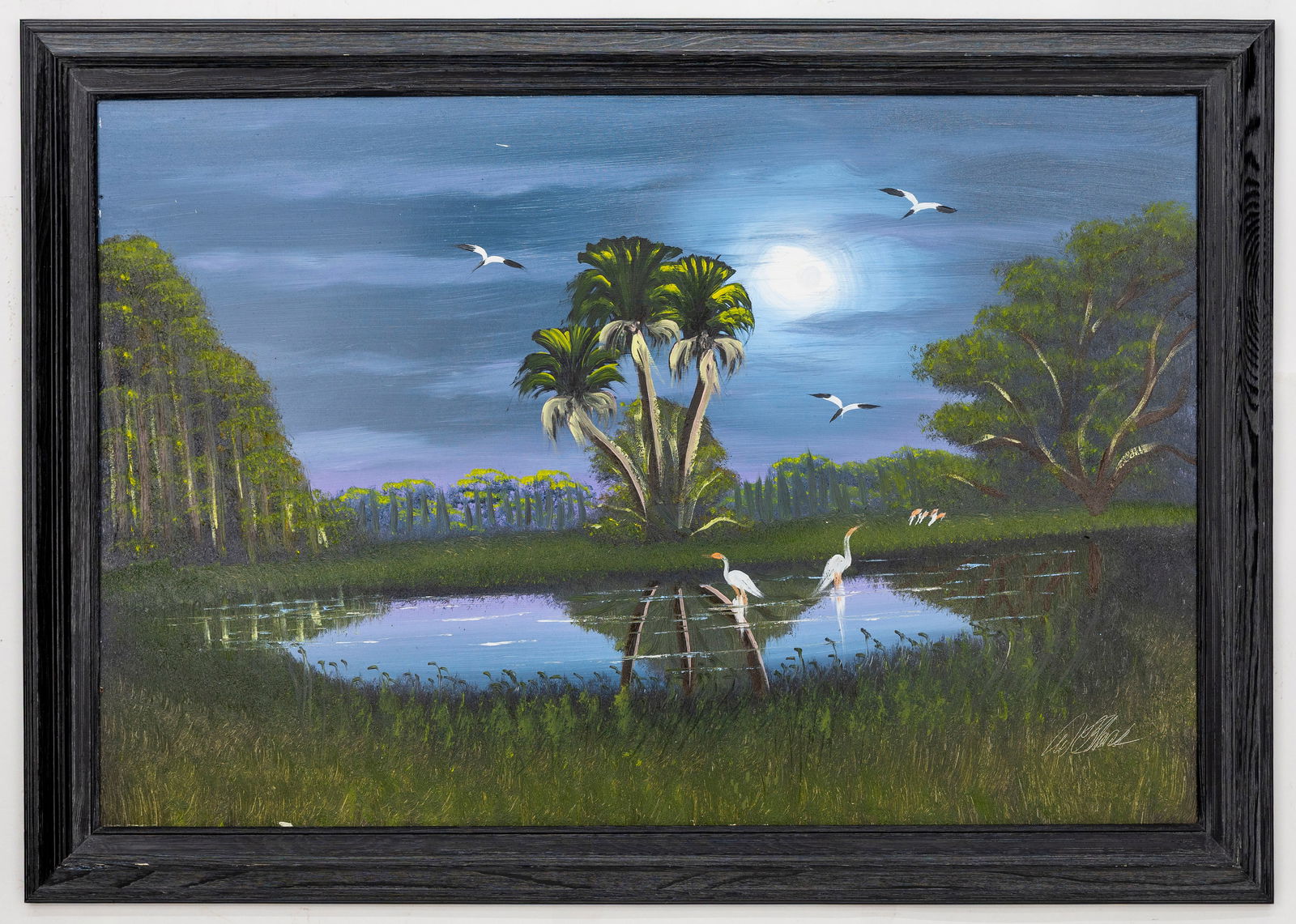 Al Black (1947-2025) Florida Highwaymen, Oil on Board Painting (1 of 4)
