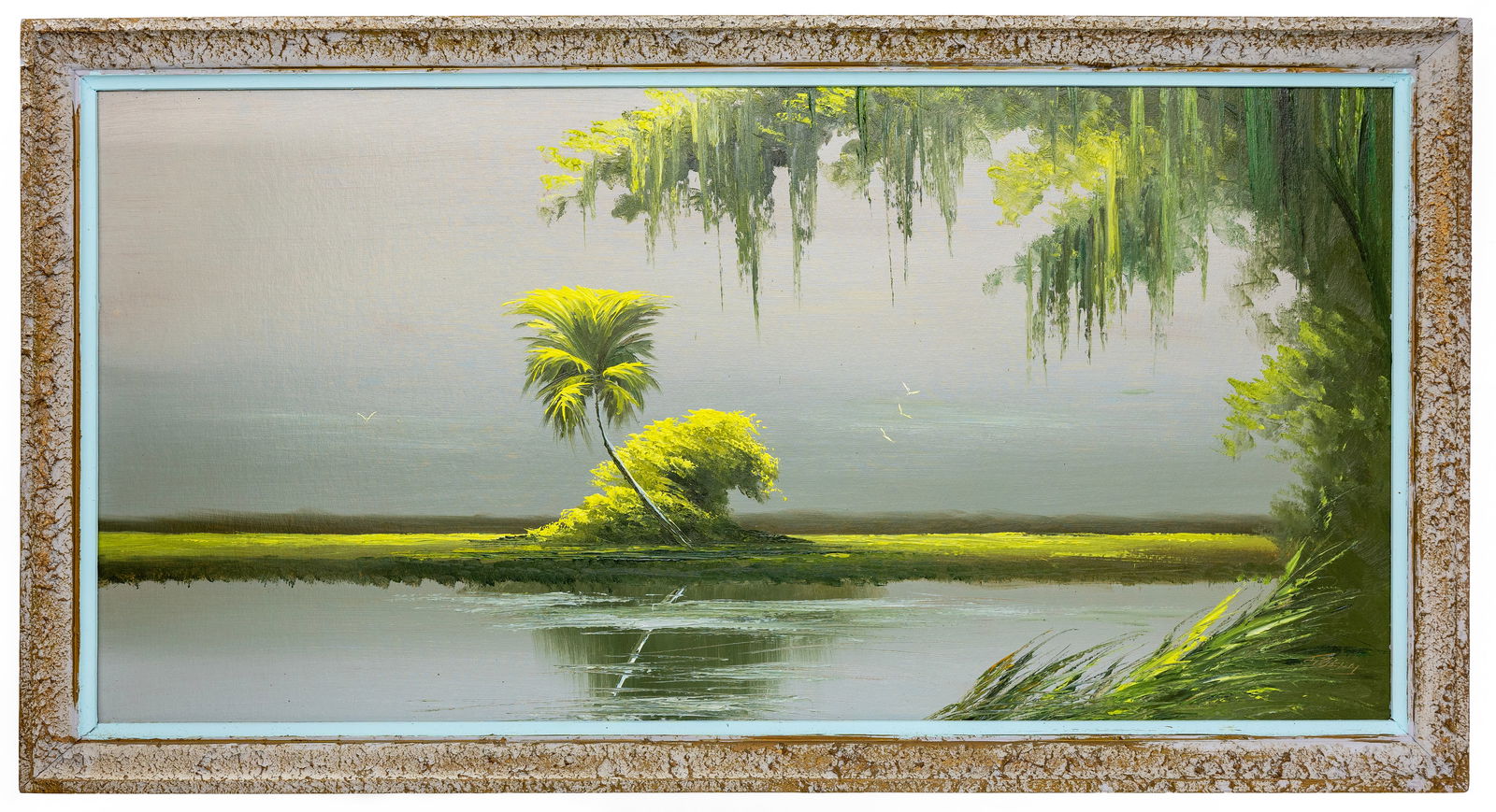 James Gibson (American, 1938-2017), Florida Highwaymen, Oil on Board painting (1 of 4)