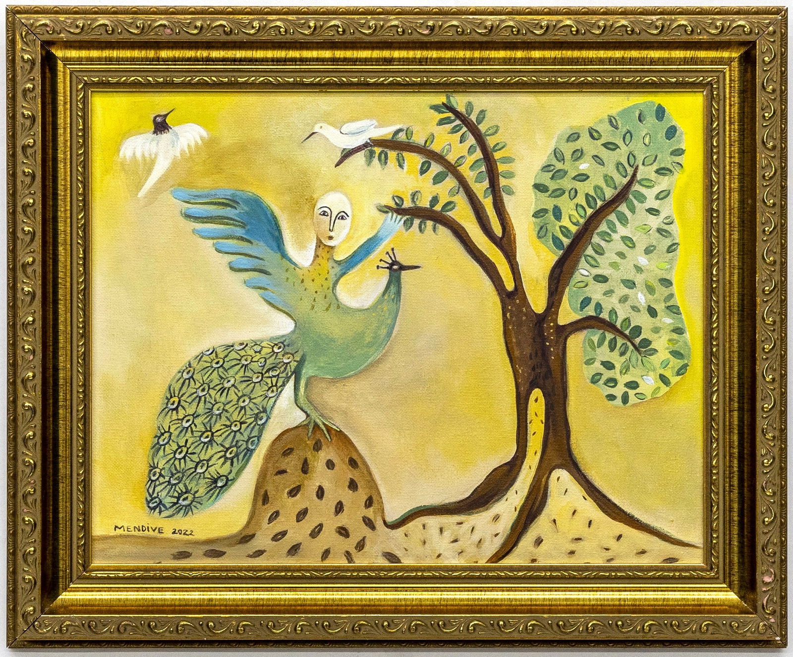 Manuel Mendive (Cuban, b. 1944) Acrylic on Canvas Painting (1 of 4)