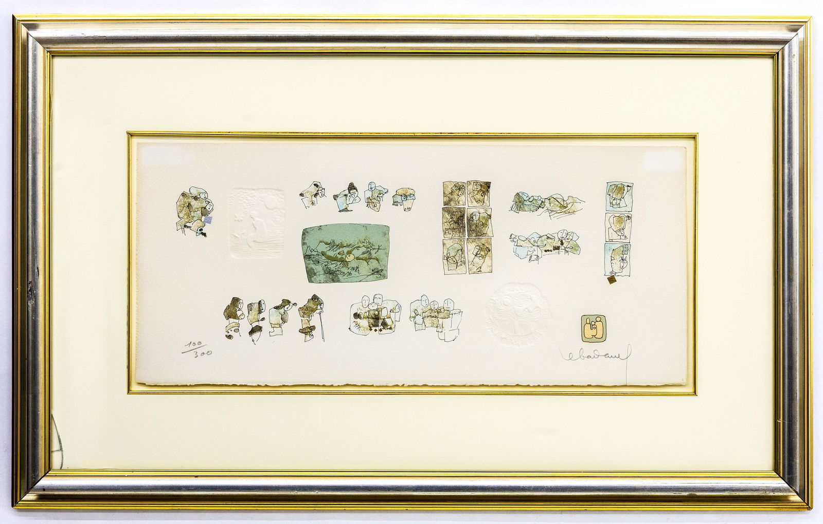 Lebadang (Frnce/Vietnamese, 1922-2015), Personage, Ltd. 100/300, Lithograph with intaglio on Arches (1 of 6)