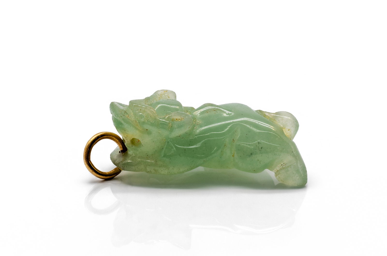 Asian Carved Jade Dragon Pendant (1 of 7)