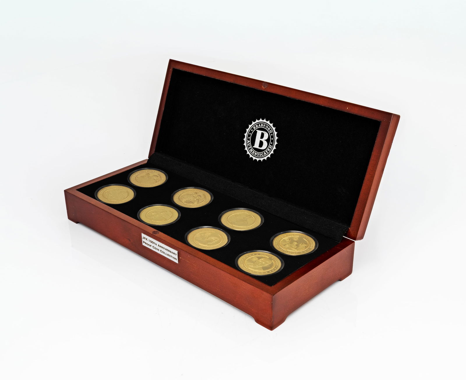 The Bradford Exchange JFK 100th Anniversary Legacy Proof 8 Coin Collection 24K Gold Plated (1 of 6)