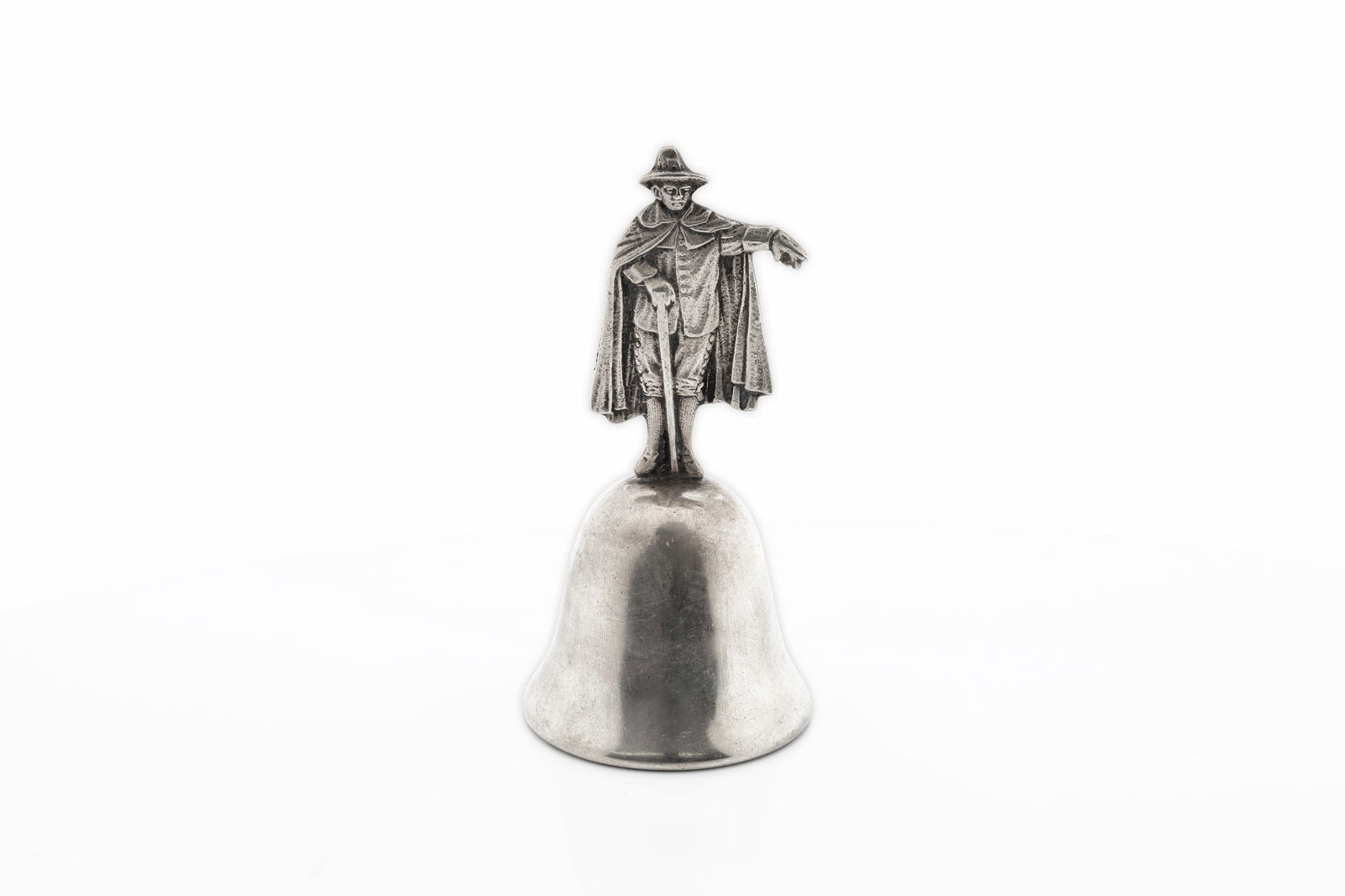 Sterling Silver Figural Bell with Gentleman Finial (1 of 9)