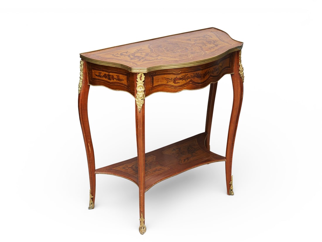 Ladies Desk with Fine Marquetry Louis XV style (1 of 9)