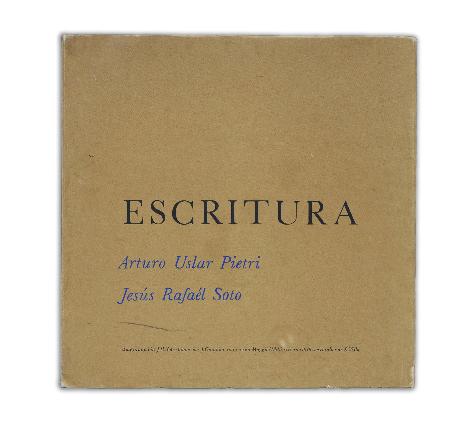 Jes's Rafael Soto & Arturo Uslar Pietri "Escritura" Portfolio, 1978: Artist, Year, Title: Jesús Rafael Soto (Venezuelan, 1923–2005), text by Arturo Uslar Pietri 1978, Escritura Medium: Silkscreens on paper with text by Arturo Uslar Pietri, in original portfolio; Dim