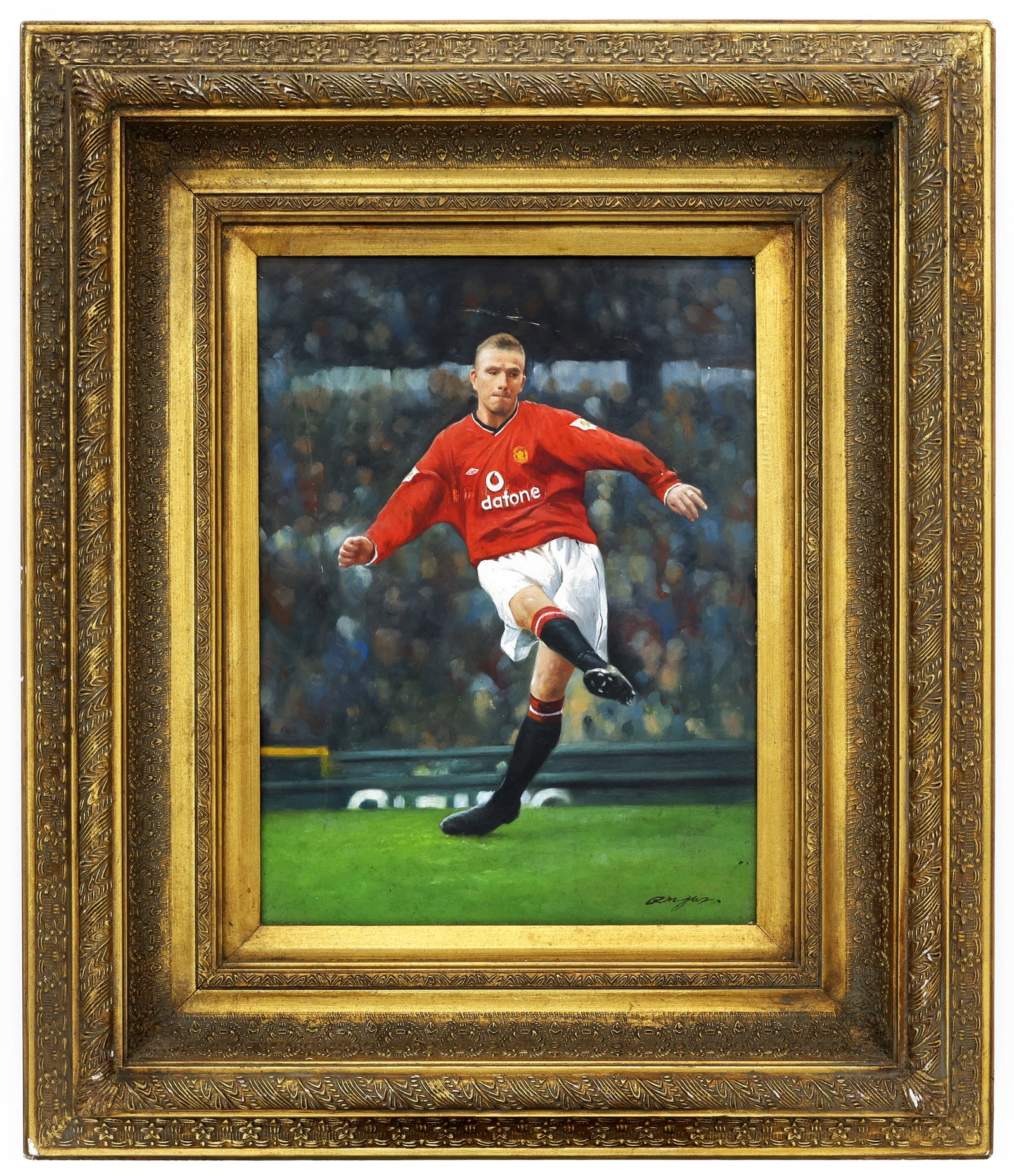 David Beckham Framed Portrait Oil Painting (1 of 4)
