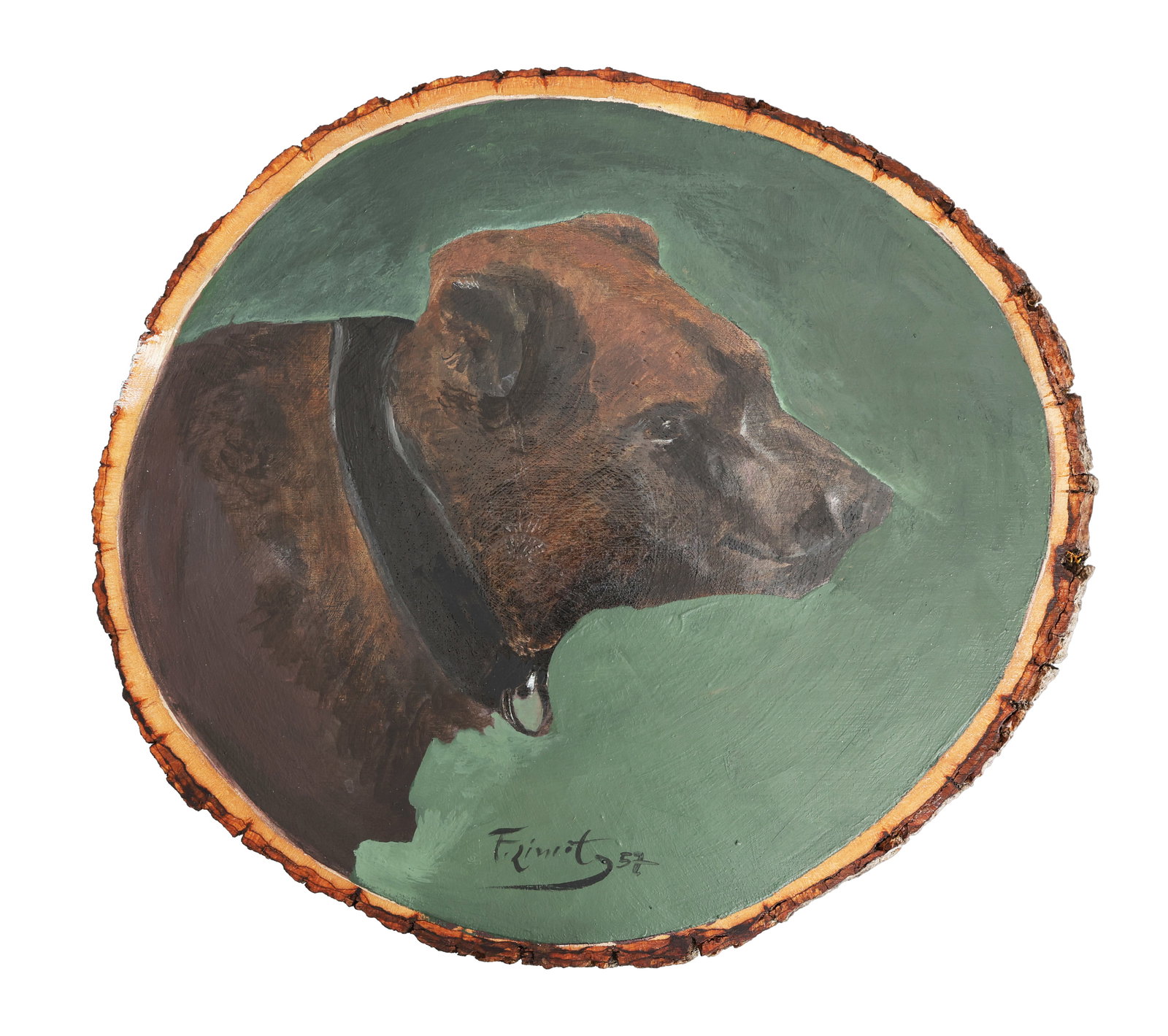 Fred Lincot, Bear Cub, 1957, Oil on wood panel (1 of 5)