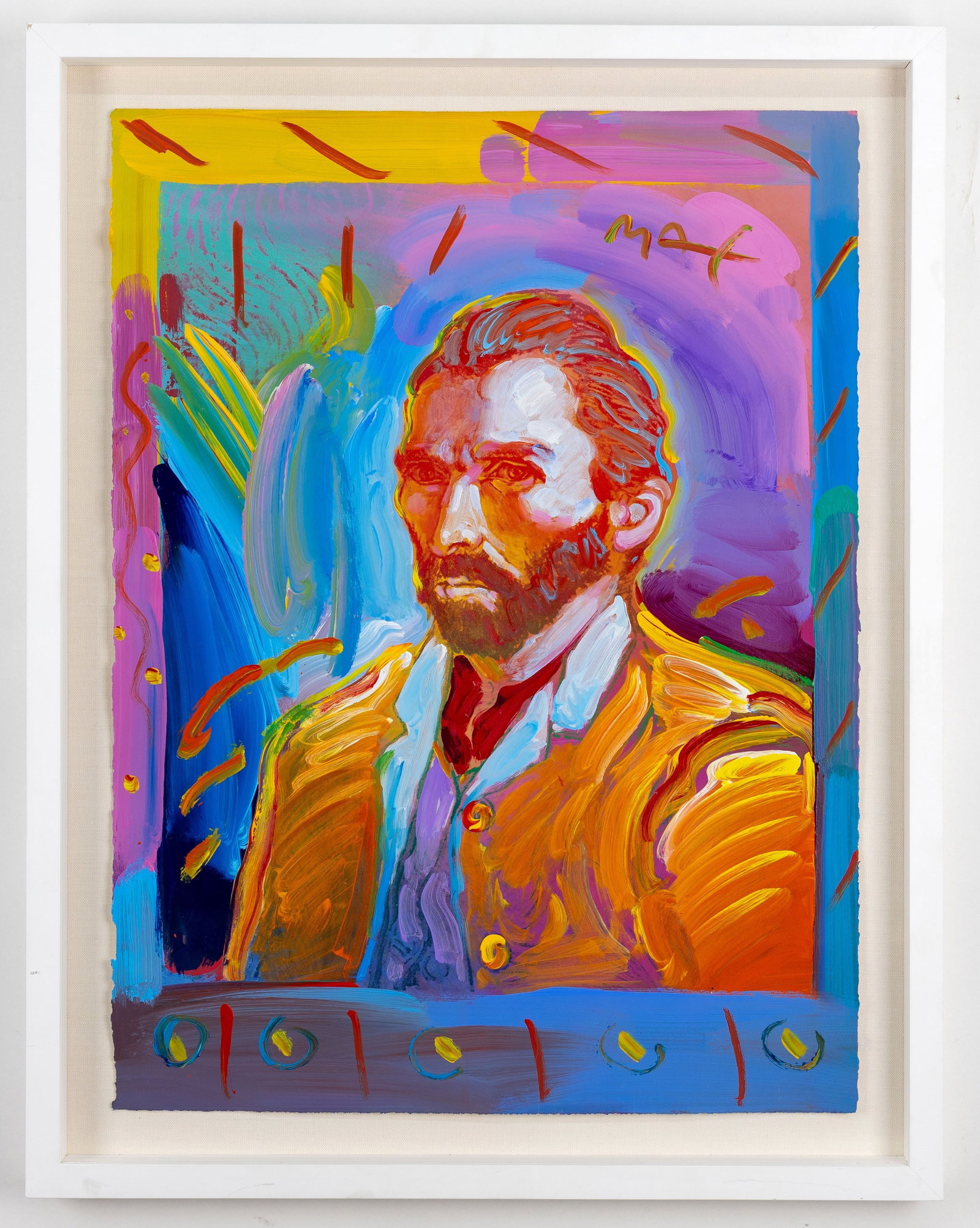 Peter Max (German/American, b. 1937) "Van Gogh" Acrylic Painting (1 of 4)