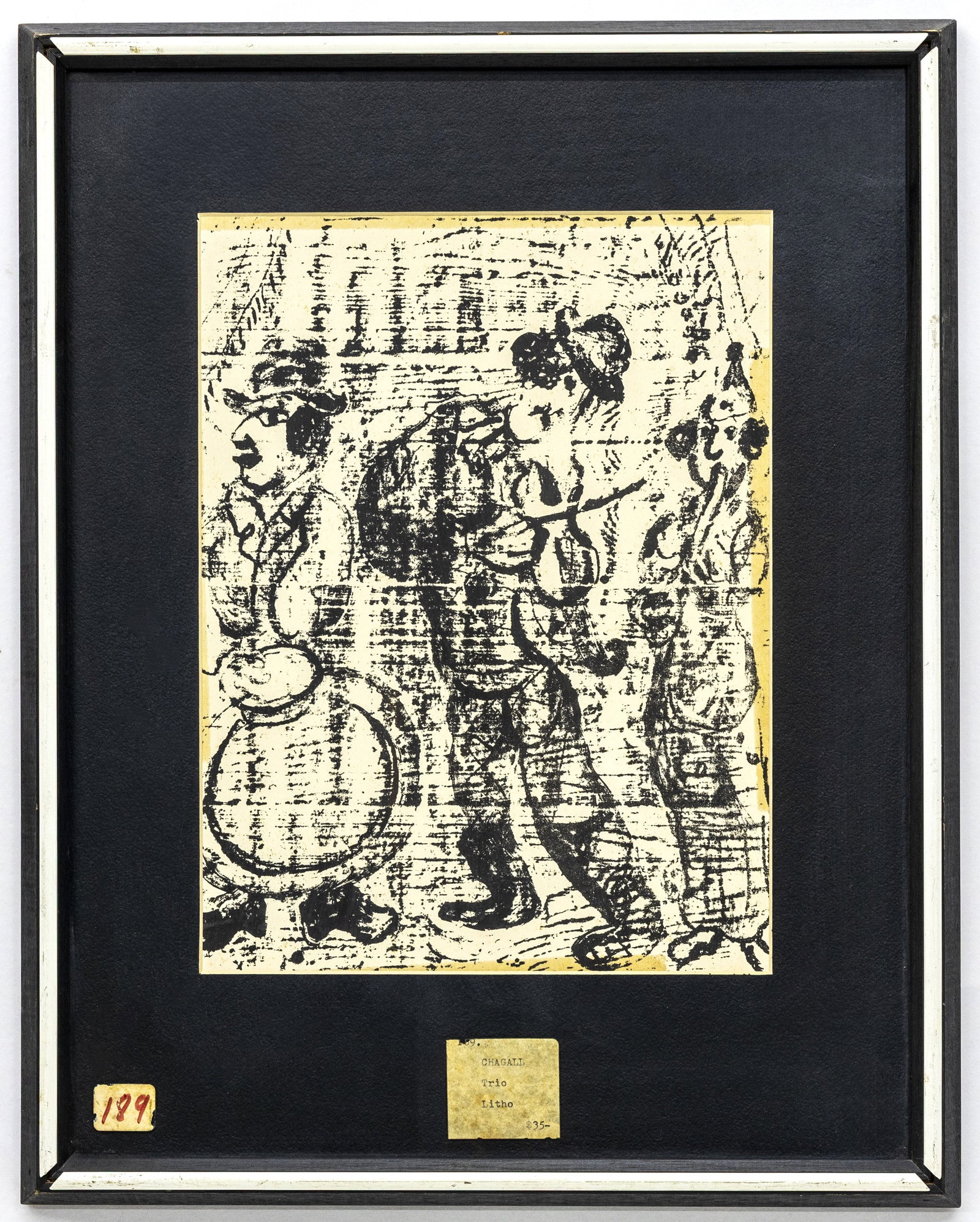 Marc Chagall (French/Russian, 1887-1985) Trio, 1950s, Lithograph (1 of 4)