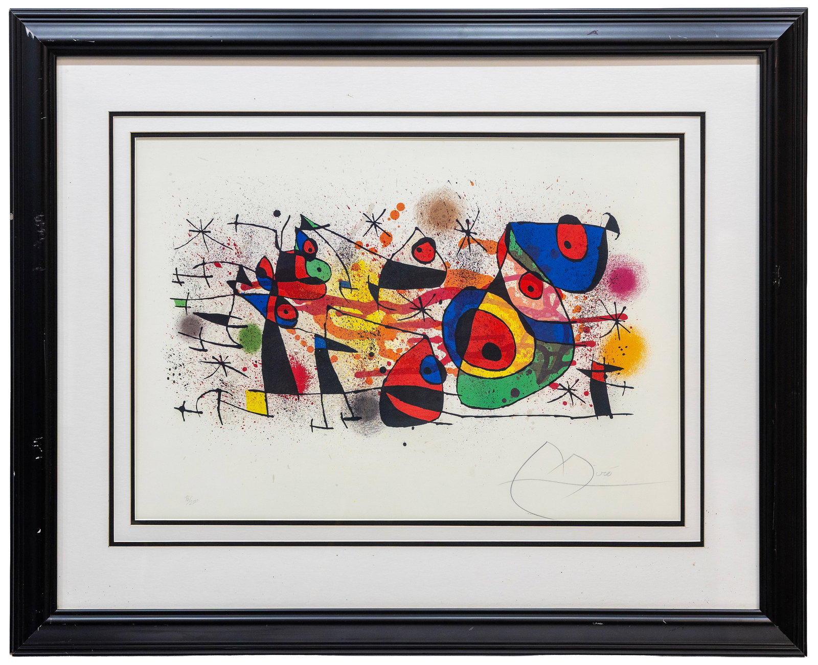 Joan Miro (Spanish) Abstract Composition, Lithograph, Ltd. 16/200 (1 of 4)