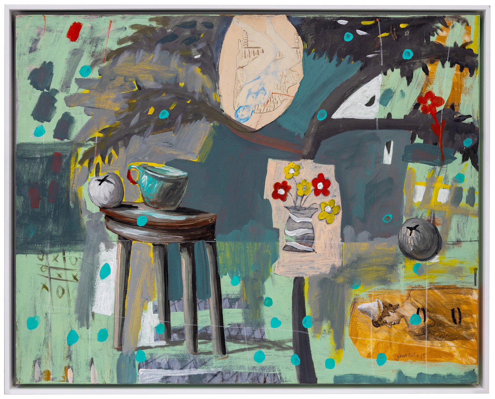 Johan Galue (Venezuelan, b. 1979), Bodegon con Pibo, 2015, Mixed Media on Canvas (1 of 4)