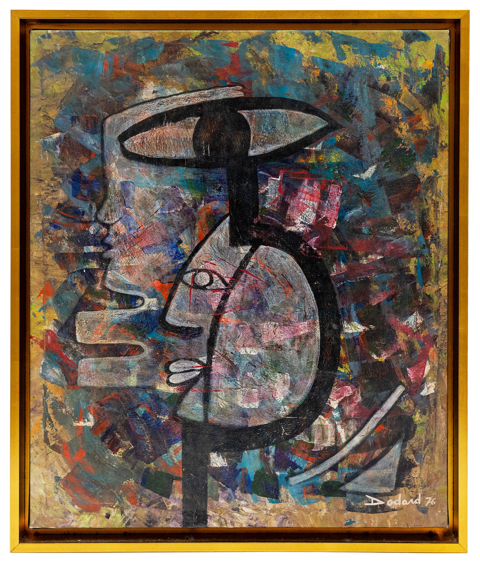 Philippe Dodard (Haitian, b. 1954), Abstract Composition 1976, Acrylic on Canvas (1 of 4)