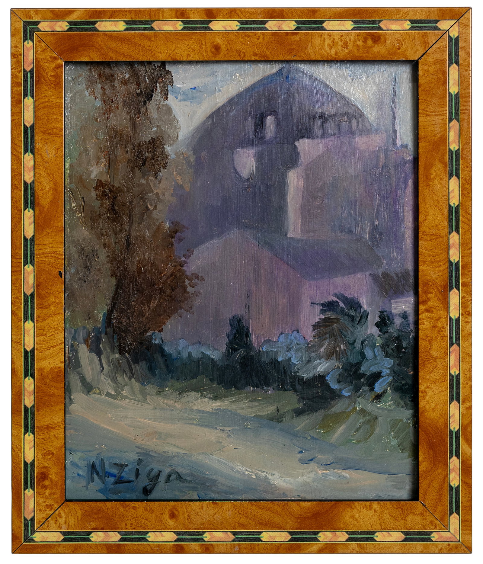 Attr Nazmi Ziya Guran (Turkey, 1881-1937) Landscape whit Hagia Sophia Grand Mosque: Artist, Year, Title: Attr to Nazmi Ziya Guran (Turkish, 1881-1937), Landscape with Hagia Sophia Grand Mosque? Medium: Oil on Board Dimensions: 10" x 12" Additional Inform