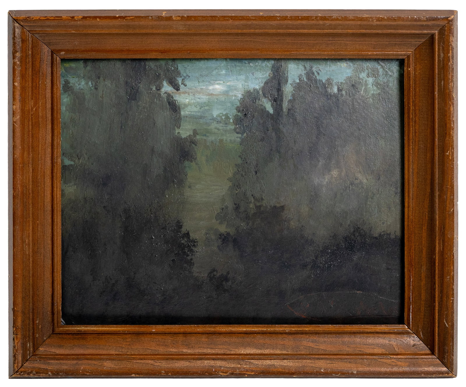 Attr Ralph Albert Blackelock (American, 1849 - 1919) Tonalist Landscape, Oil on Wood (1 of 4)