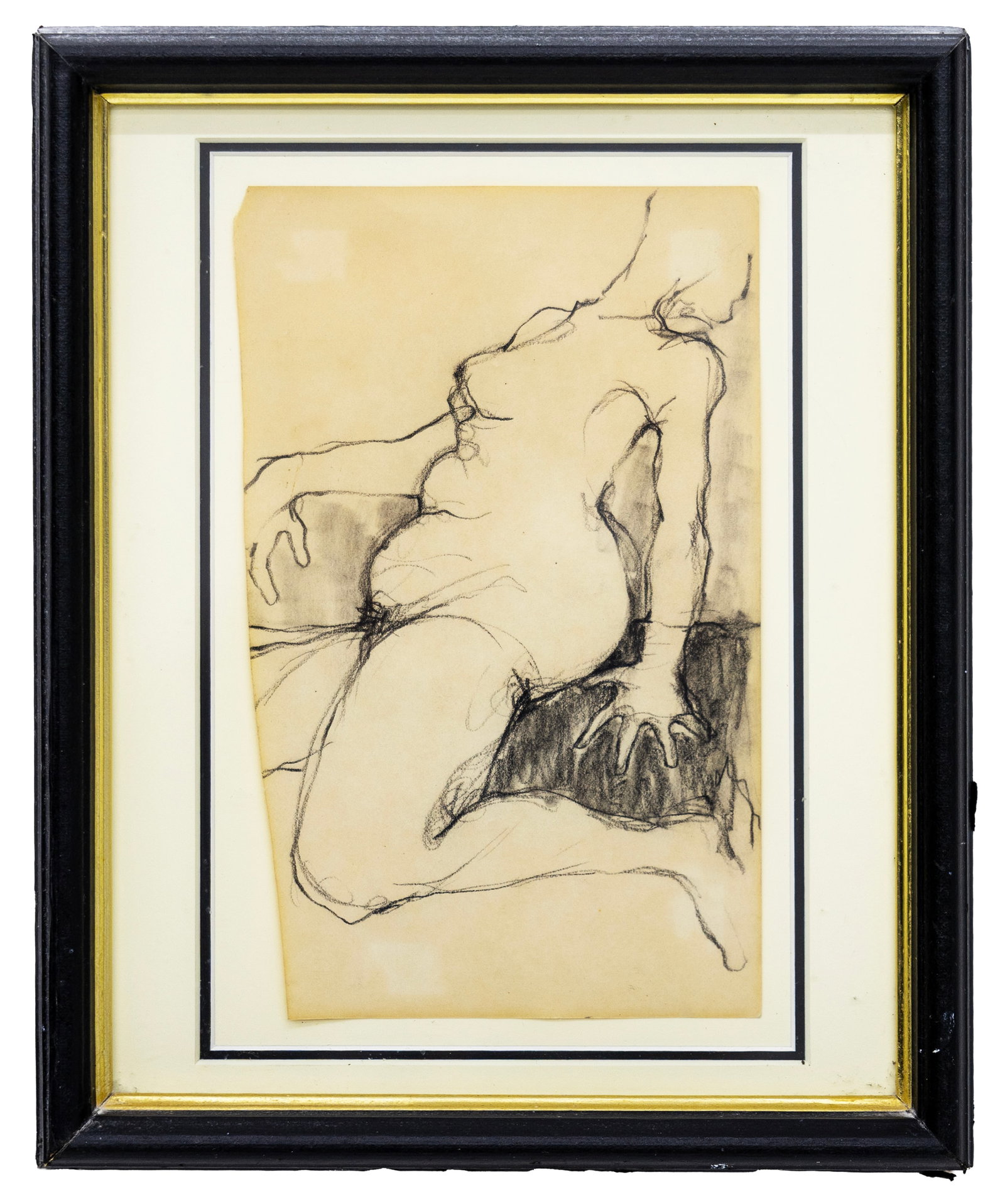 In the manner of Egon Schiele (Austrian) Reclining Nude Study, Charcoal on Paper: Artist, Year, Title: In the manner of Egon Schiele (Austrian, 1890-1918), 20th Century, Reclining Nude Study Origin: European School Medium: Charcoal / graphite on paper