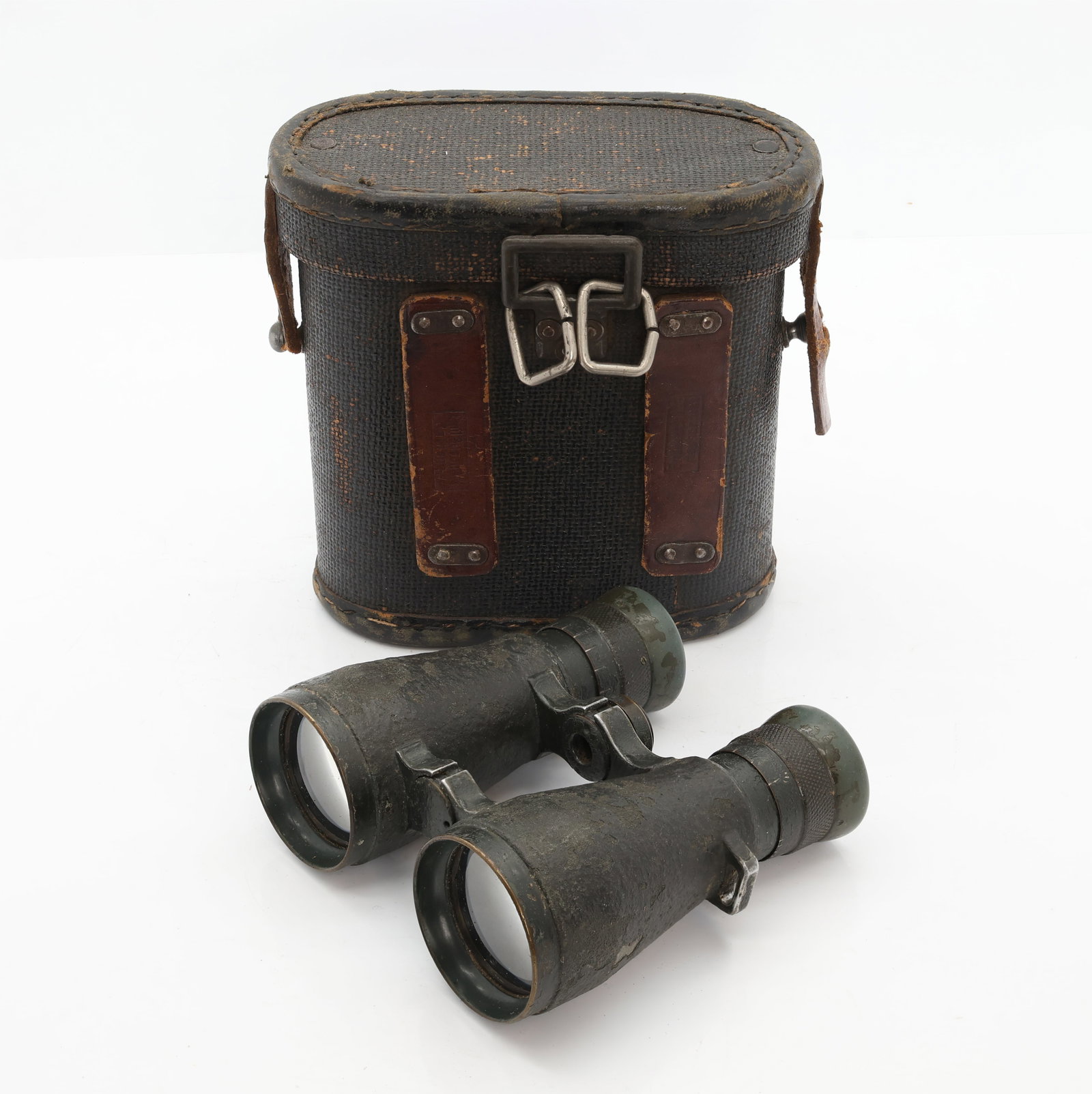 German WWII Dienstglas 08 Military Binoculars with Case & Mess Kit (1 of 10)