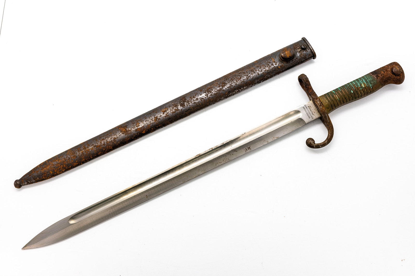 German-Made Argentine Mauser Model 1891 Bayonet by Weyersberg Kirschbaum & Co., Serial B0515 (1 of 6)