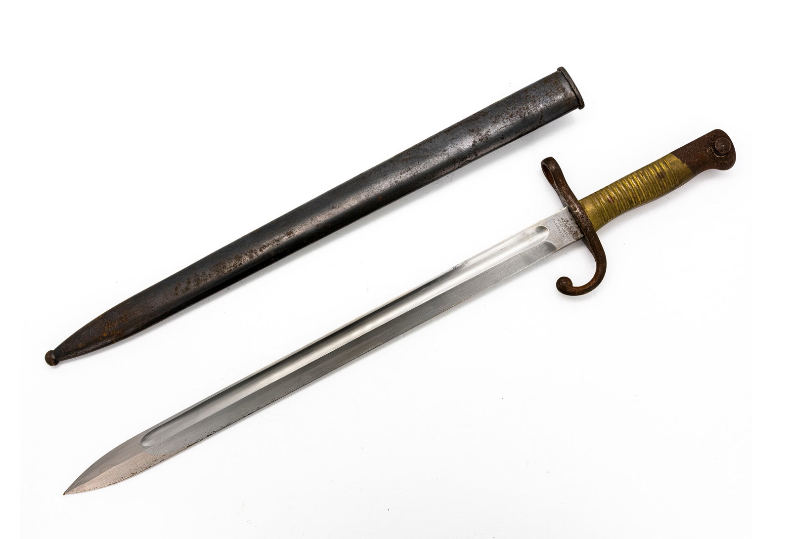 German-Made Argentine Mauser Model 1891 Bayonet by Weyersberg Kirschbaum & Co., with Scabbard (1 of 6)