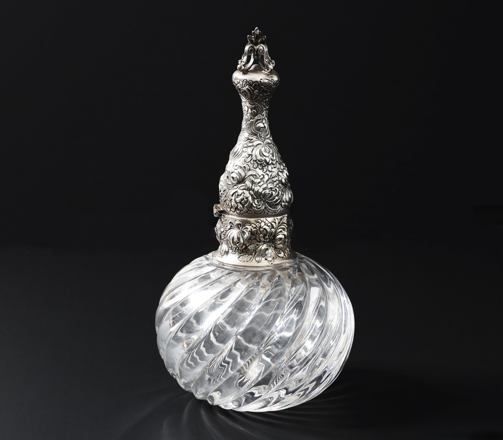 Gorham Sterling Silver & Cut-Glass Art Nouveau Bottle Art Nouveau (1 of 8)