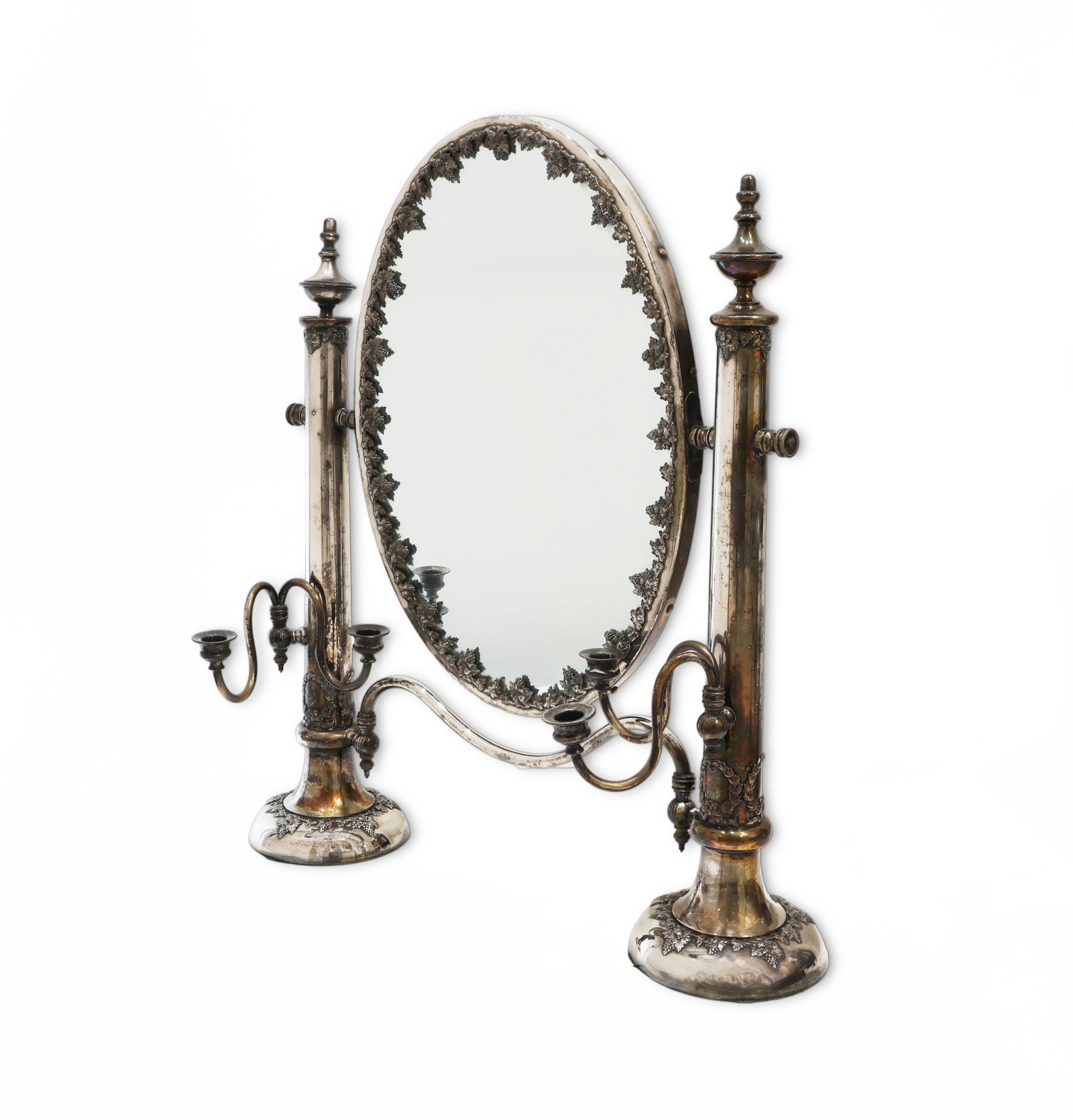 Victorian Sheffield Style Silver-Plated Dressing Mirror (1 of 9)