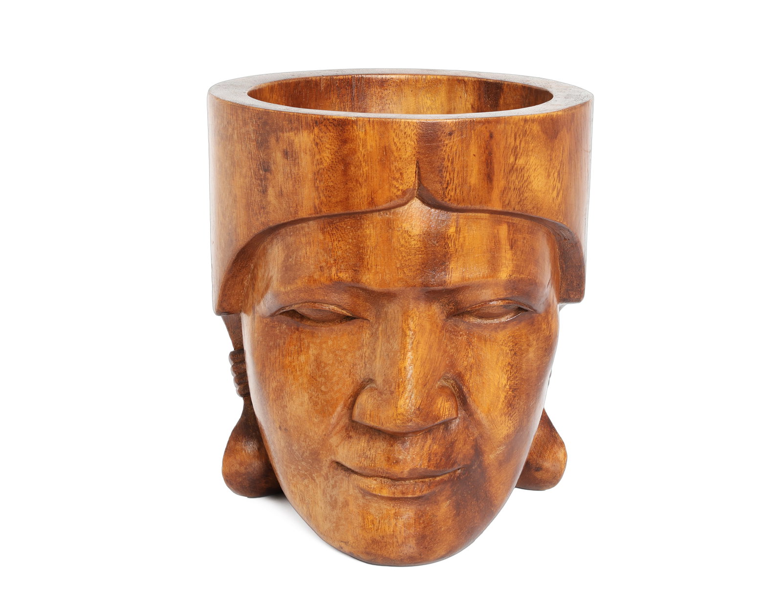 Native American Hand-Carved Figural Wooden Vessel / Mug (1 of 7)