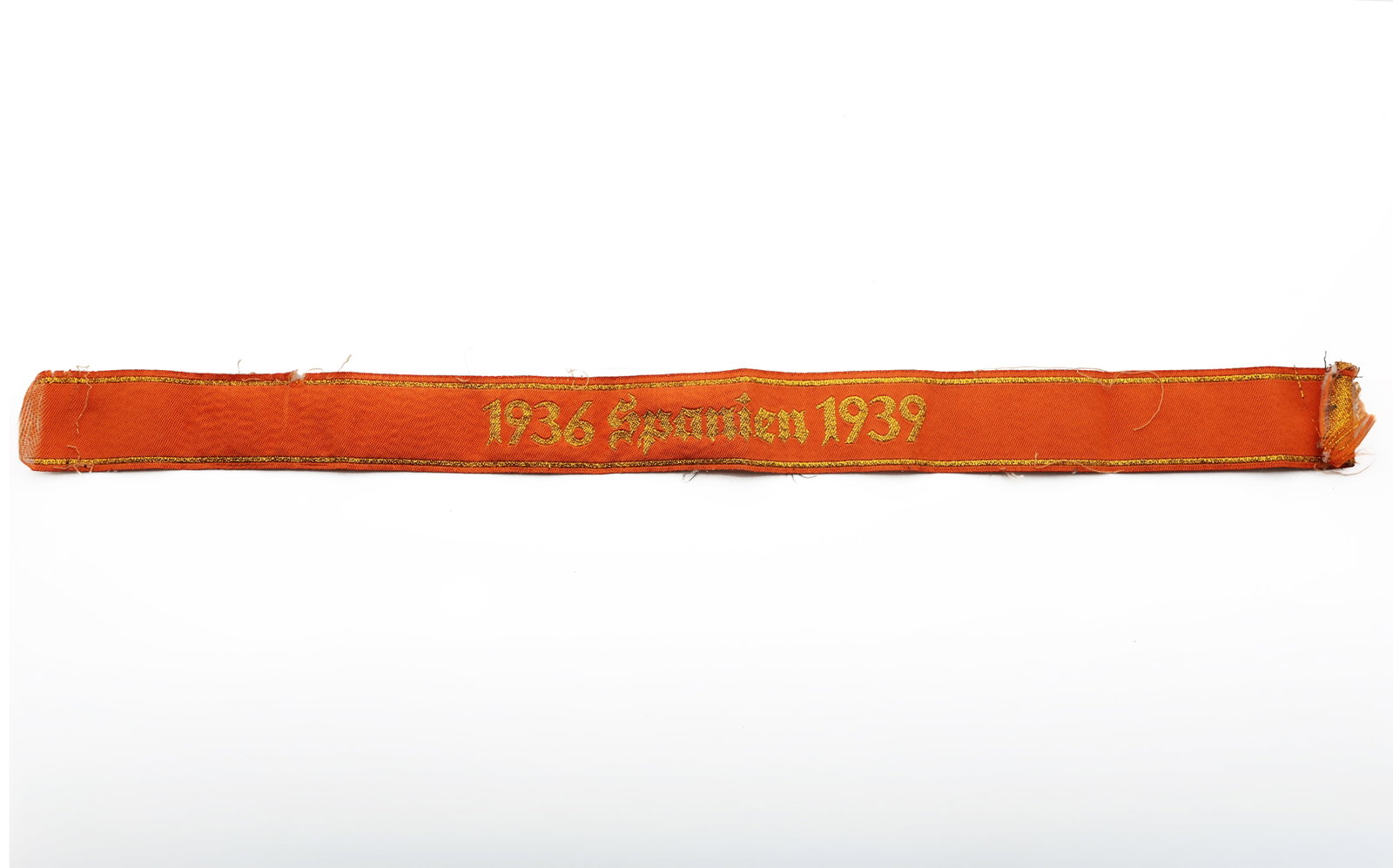 German WWII "Spanien 1936-1939" Cuff Title: Title: German WWII “Spanien 1936–1939” Cuff Title Origin: Germany <