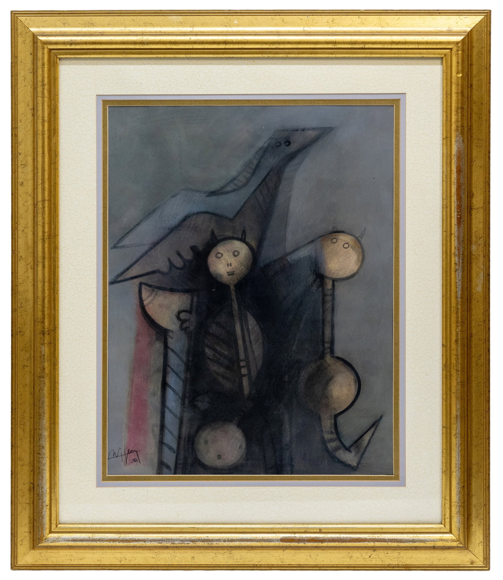 Wifredo Lam, Surrealist Composition 1962, Mixed Media on Paper (1 of 4)