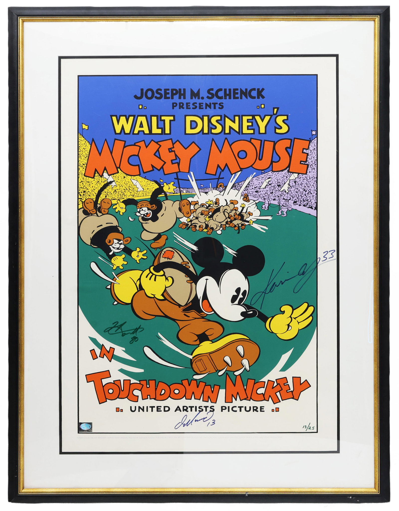 Walt Disney's, Touchdown Mickey, Signed Limited Edition Poster 13/25 (1 of 4)